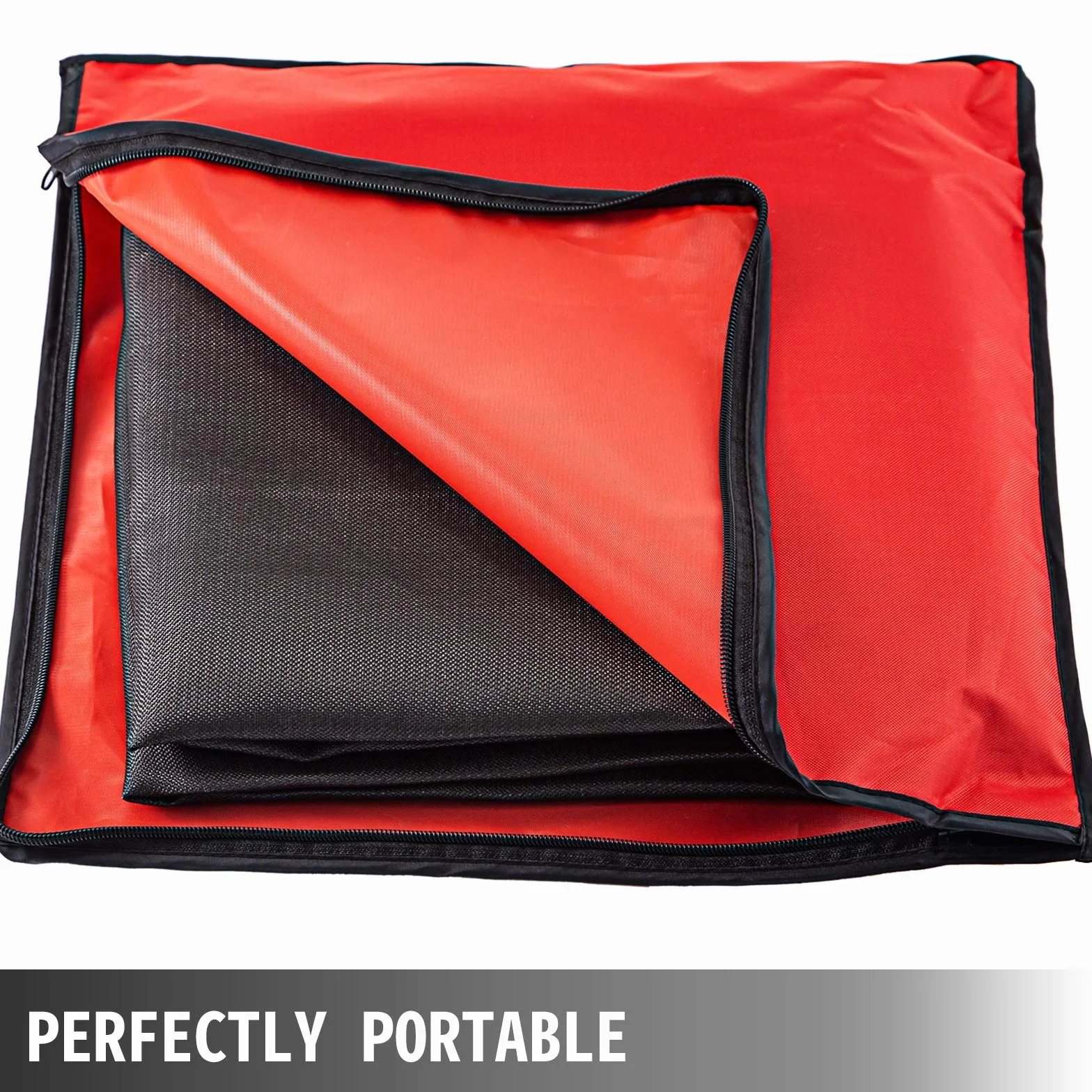 Mophorn Manta de Protección de Soldadura 10 x 10 FT Fibra de Vidrio 3.05 x 3.05m Ignífuga Negra