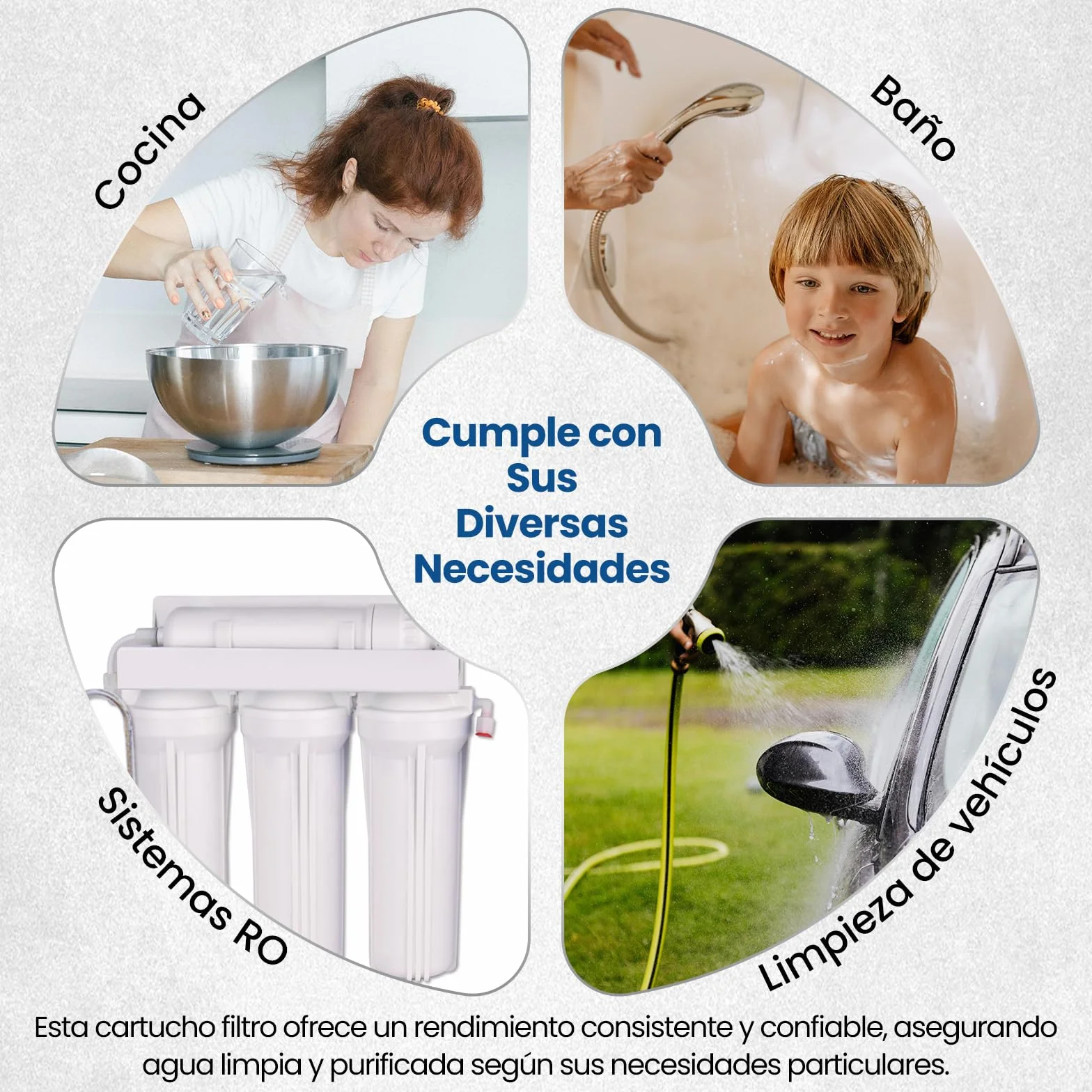 PUREPLUS ICP-S-CTO10 Cartucho Filtrante de Carbón Activado Sinterizado 10" x 2.5" Paquete de 4