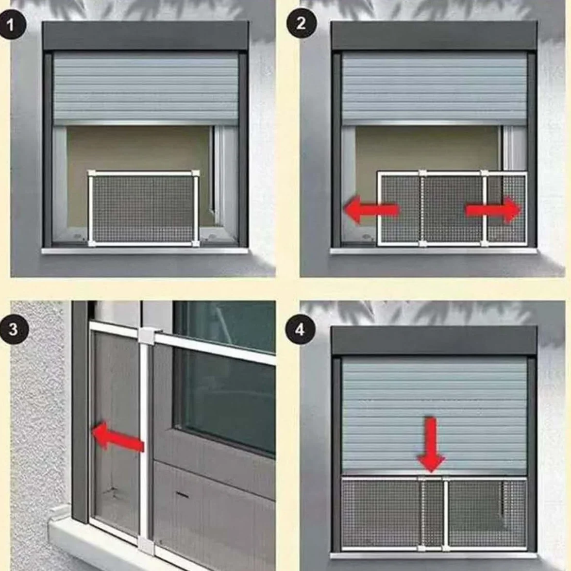 Mosquitero Extensible Aluminio 100-192 cm x 70 cm Ajustable Protección Insectos