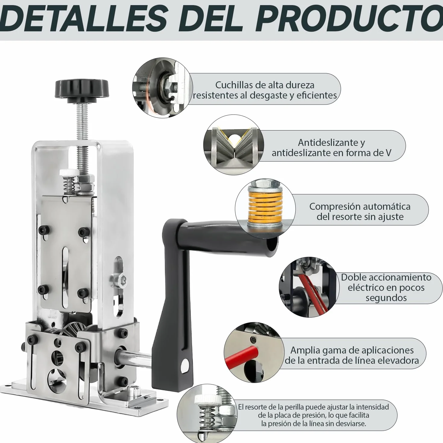 Pelacables 1-25mm Herramienta Máquina para Manivela o Taladro Pelacables Manual Se puede fijar o quitar para Reciclaje de Chatarra de Cobre（plateado）