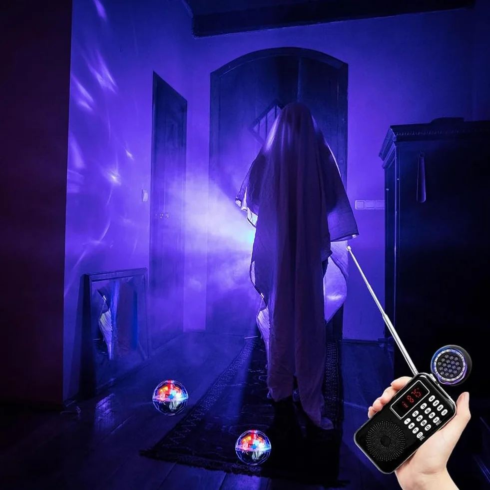 Kit de 4 Cajas de Espíritus con 2 Bolas LED y 1 Altavoz Paranormal para Gatos