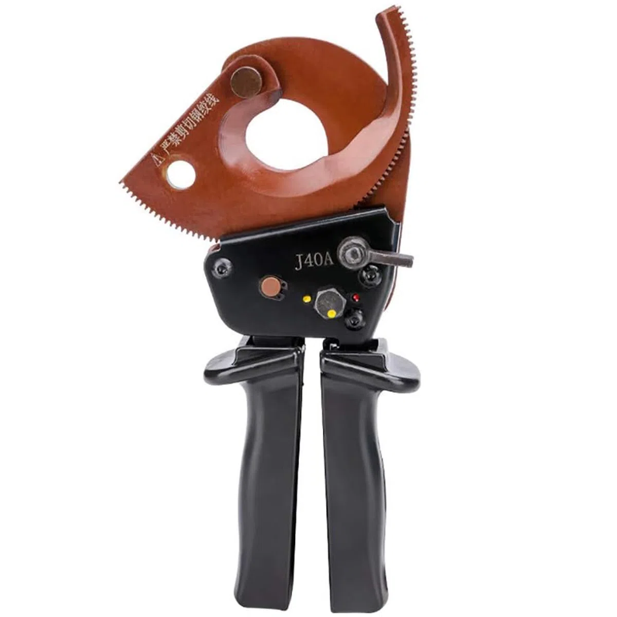 J40A Tijeras Trinquete Cable Grado Industrial, Herramienta Cortadora Acero Manganeso, Cortaalambres Metálicos Cable Manuales, Cortador Cables para Cortar <300 mm² Cable Blindado Cobre Aluminio