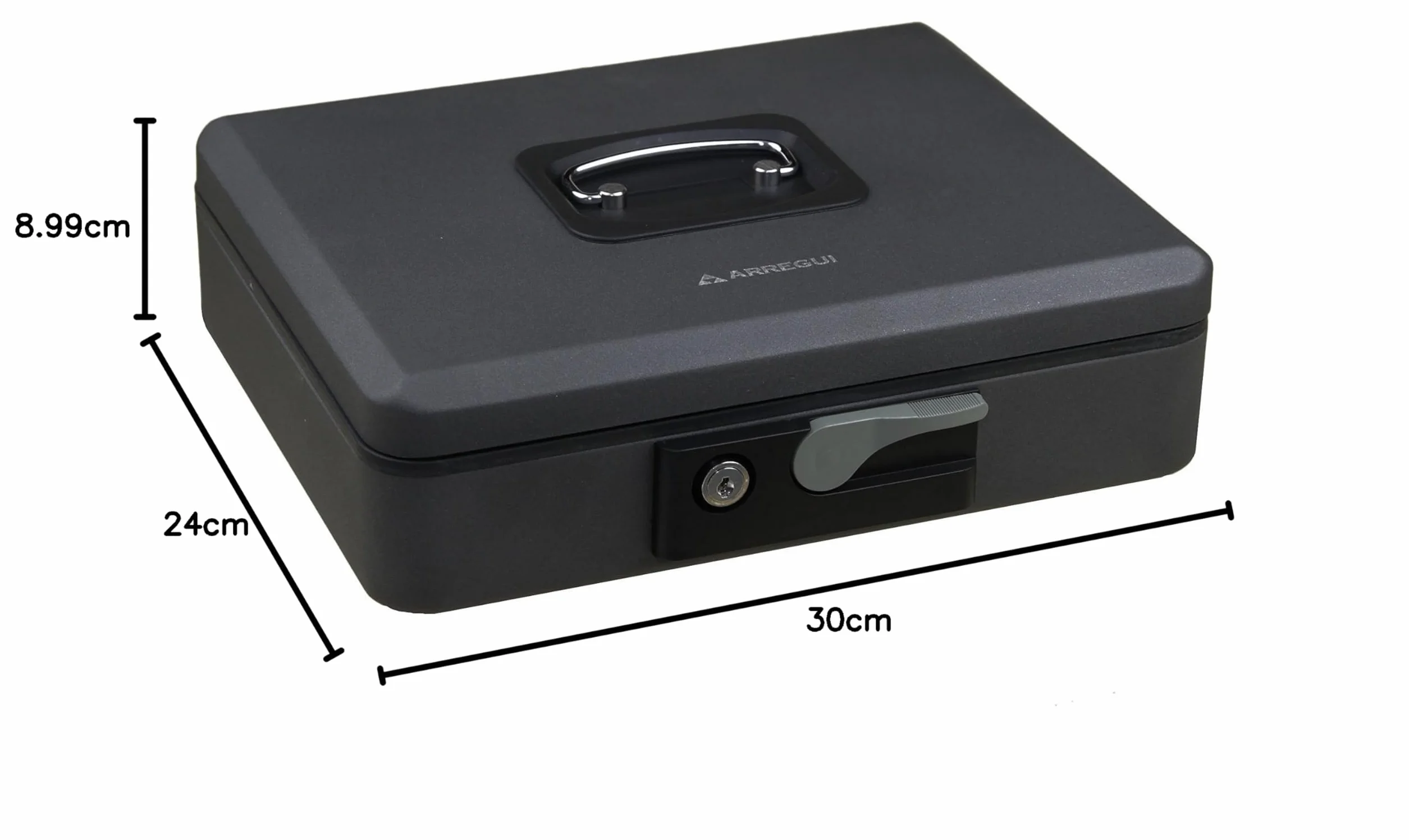 ARREGUI Popup C9746 Caja fuerte portátil 30 cm acero gris grafito