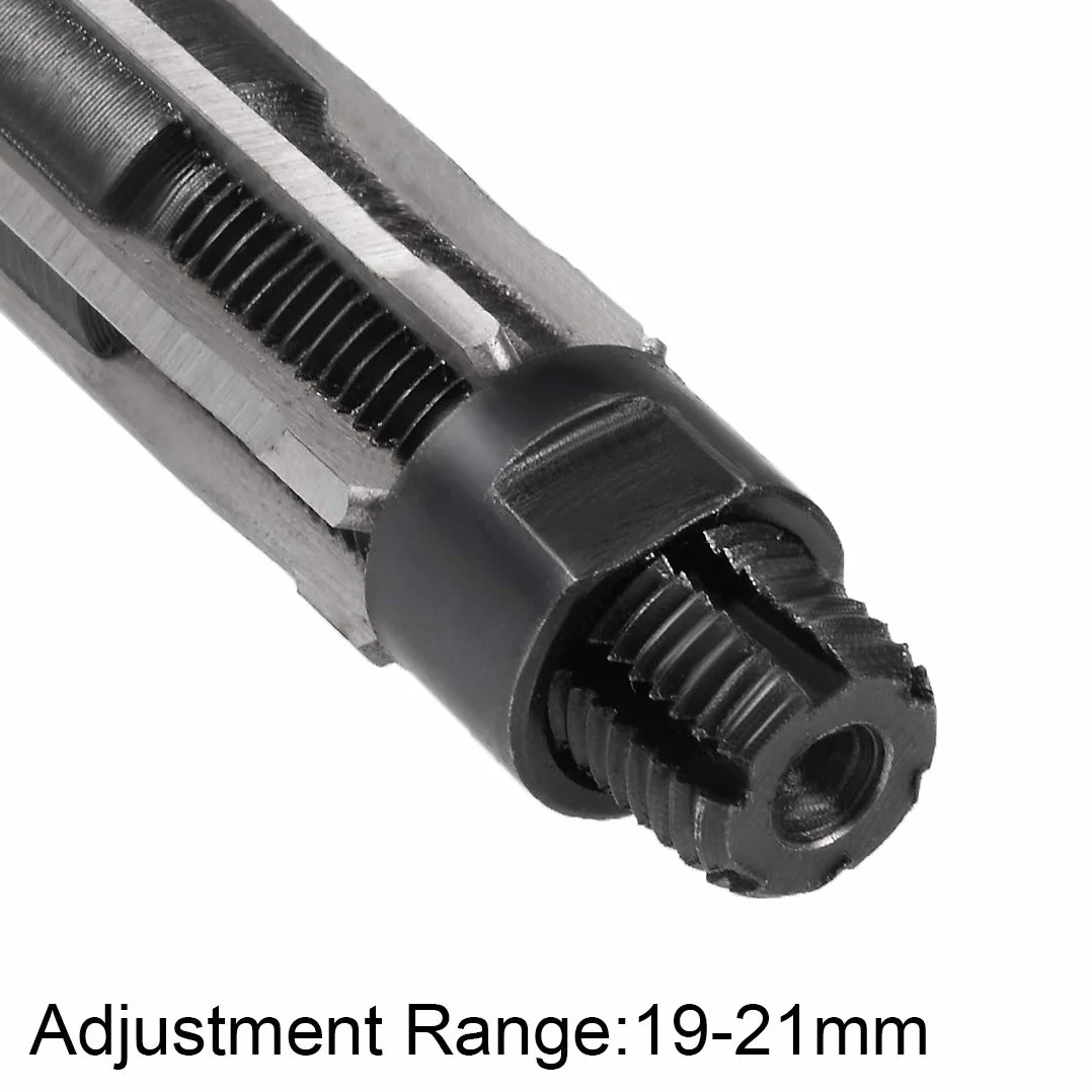 sourcing map HSS Escariador Manual de extremo cuadrado Ajustable de metal Herramienta perforadora Rango de ajuste 19-21mm