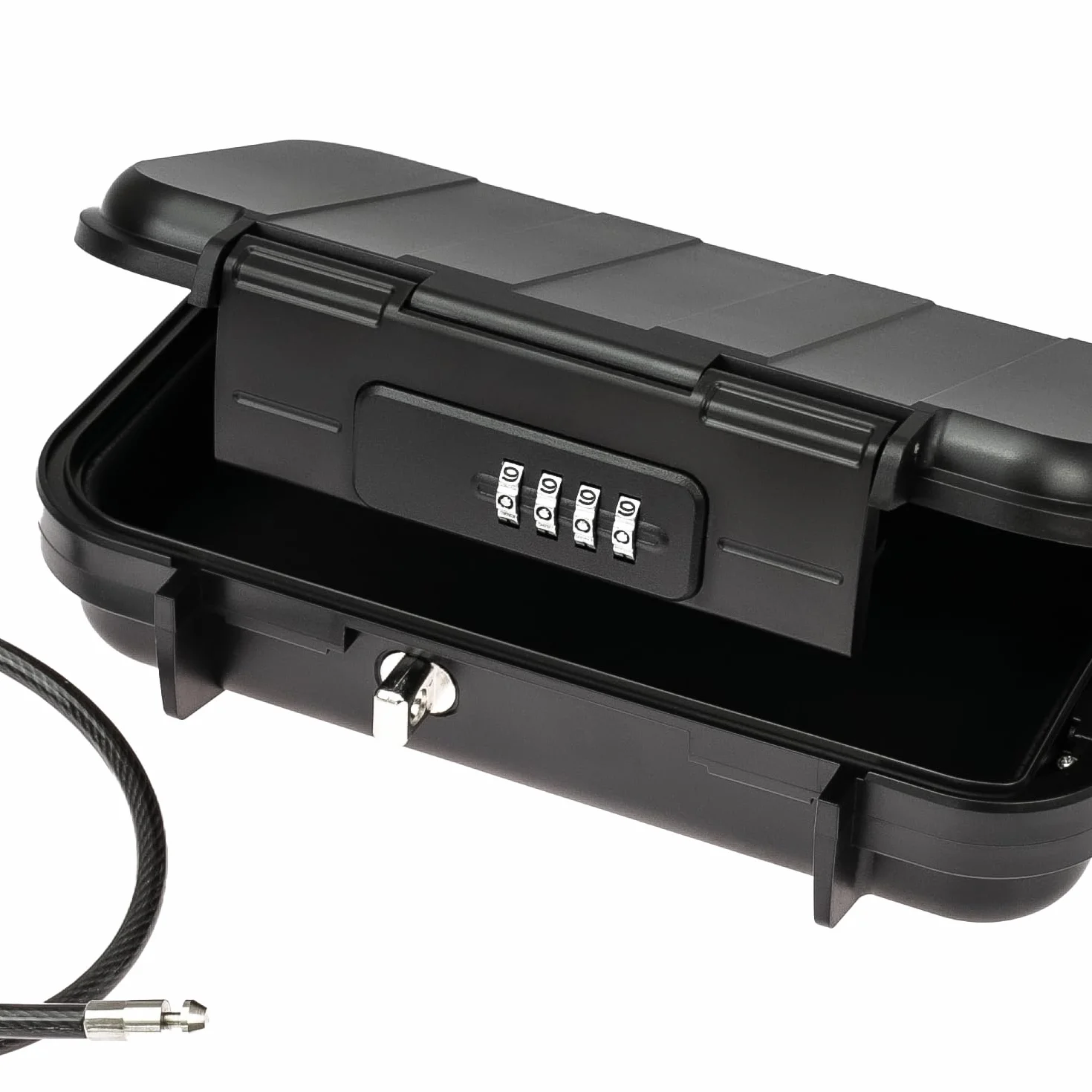 HMF 318-02 Caja fuerte portátil con cerradura de combinación, impermeable 23,5 x 14,5 x 5,8 cm