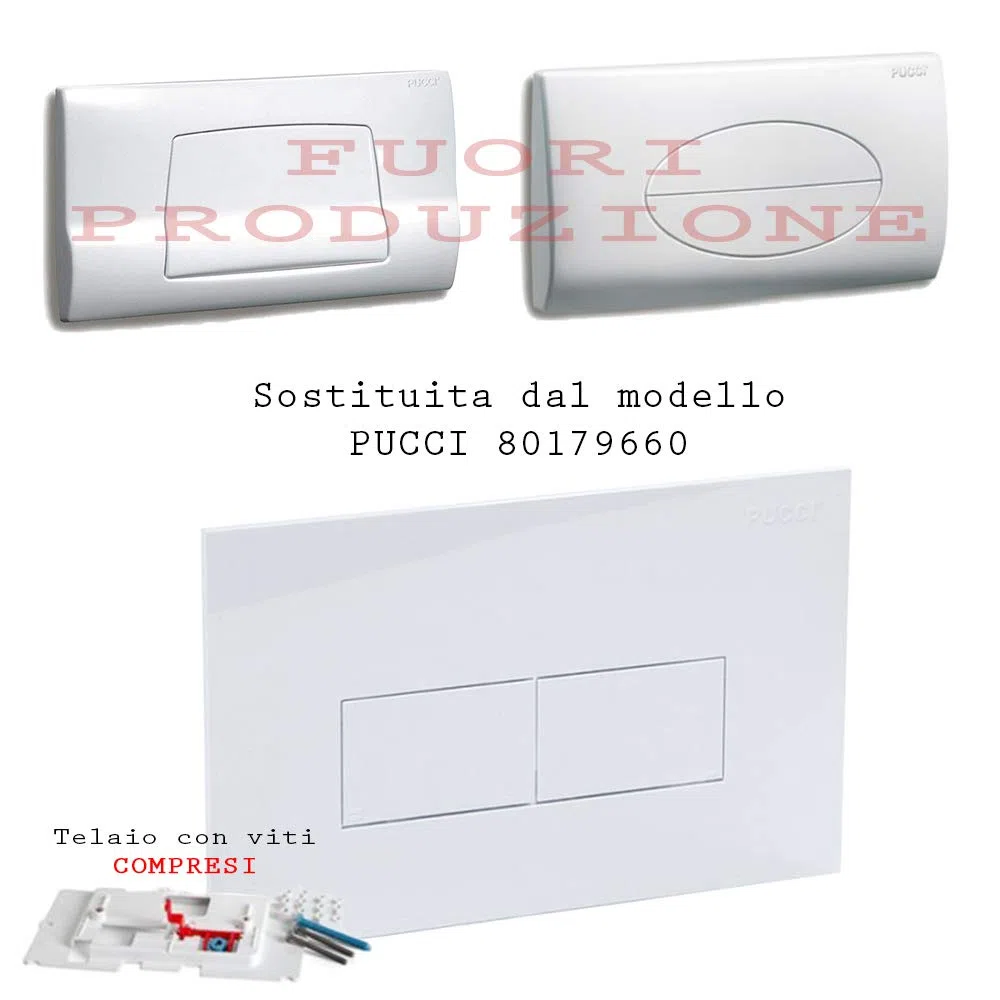 Pucci placa blanca de cisterna (33 x 18 cm) completa, encajable, modelo Sara.