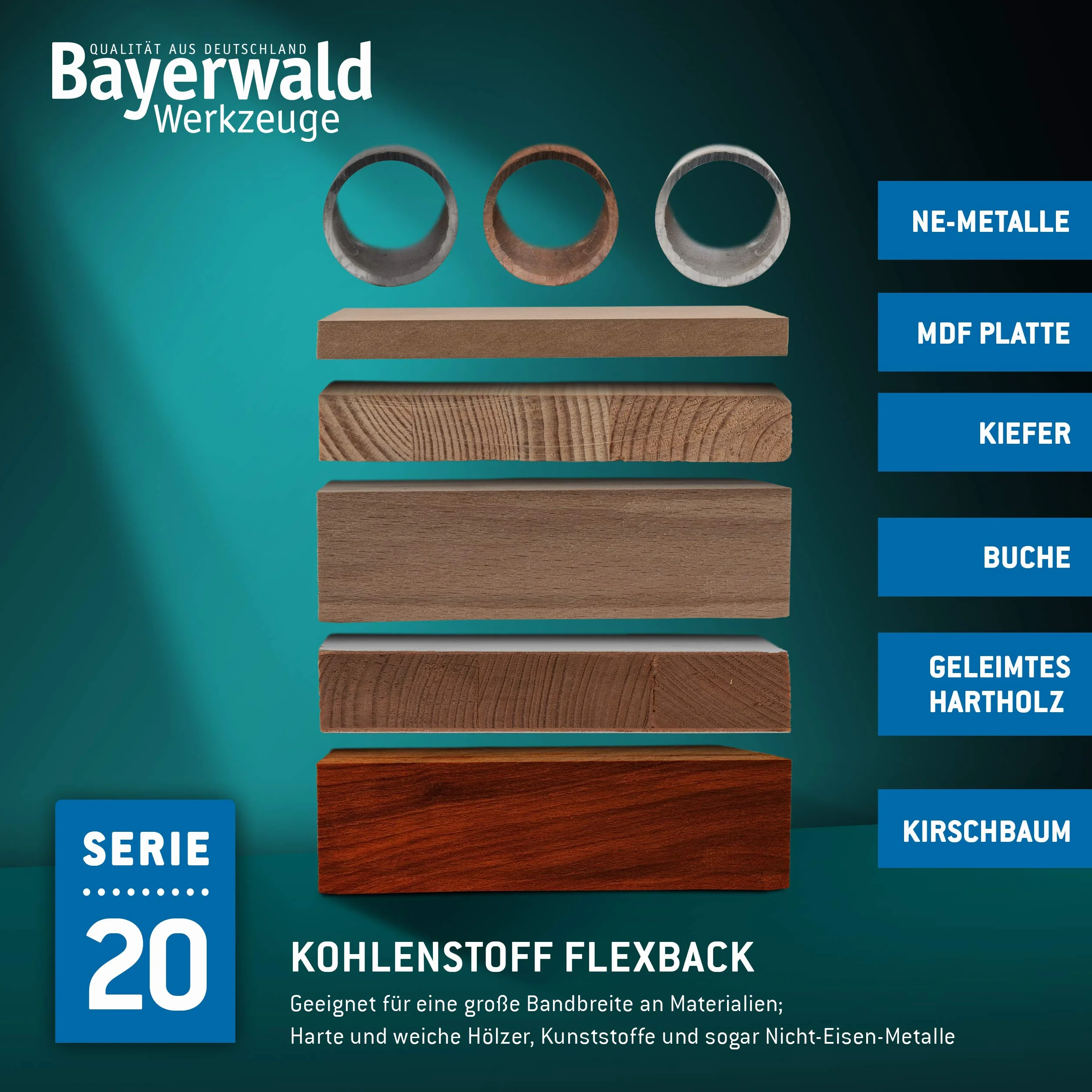 Bayerwald - Hoja de sierra para herramientas (1712 x 13 x 0,36 x 6, madera, metales no ferrosos, plástico, láminas finas/cinta de sierra apta para Metabo. Elektra Beckum, etc.