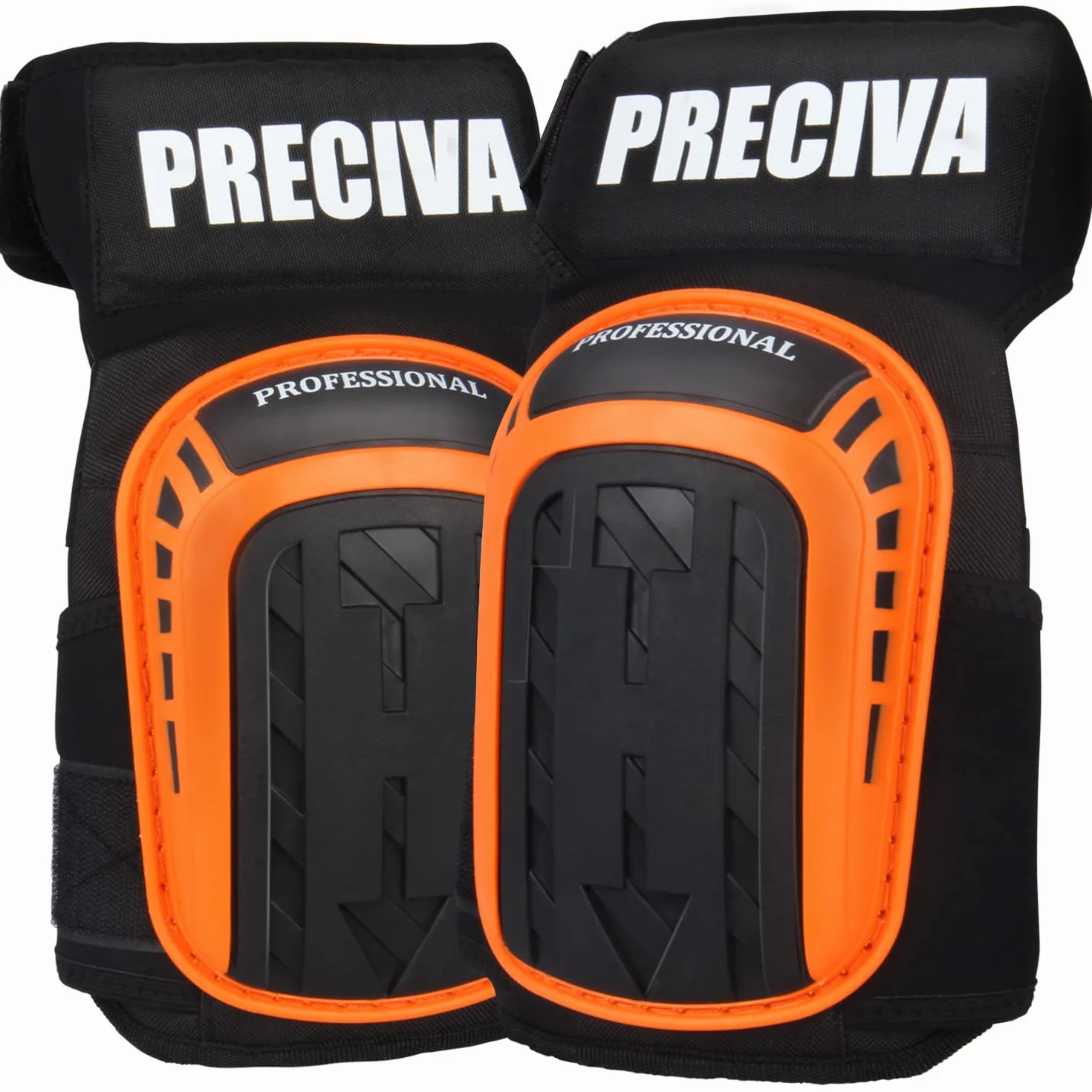 Preciva Rodilleras Profesionales Espuma Suave Almohadilla Gel Punta Resistente Correas Ajustables Reforzadas Remaches Grado Militar Construcción Jardinería