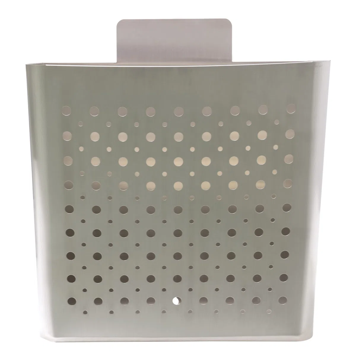 Amig - Cesta de publicidad - Buzón para Publicidad con Rejilla Frontal - Uso exterior - Acero inoxidable - Resistente a la corrosión - Plateado - 32 x 36 x 19 cm