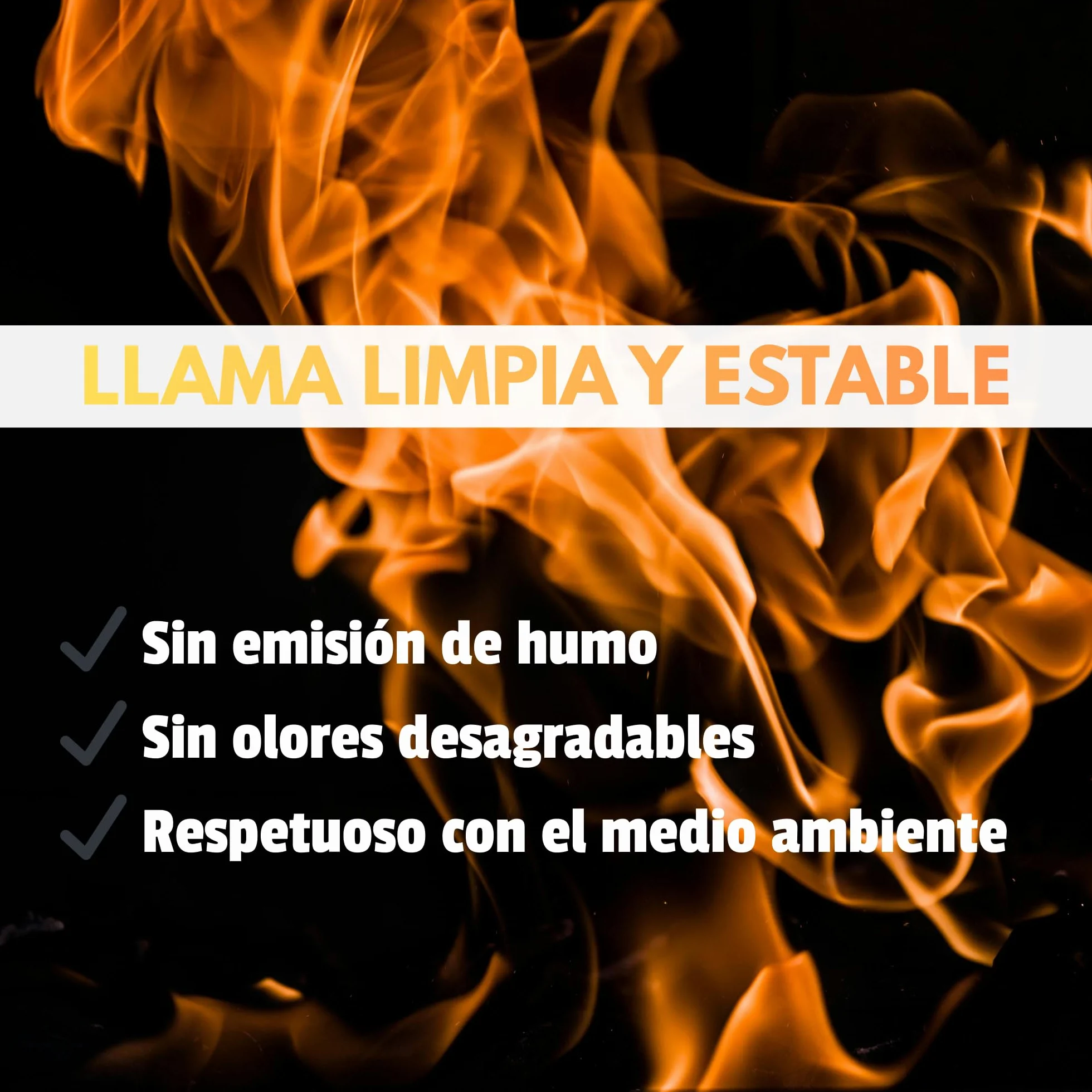 Bioetanol 99,9% Origen Vegetal | Con Cánula | Combustible Limpio para Chimeneas de Bioetanol | Sin Humo ni Olor | Ecológico y Renovable | Apto para Quemadores y Estufas de Bioetanol