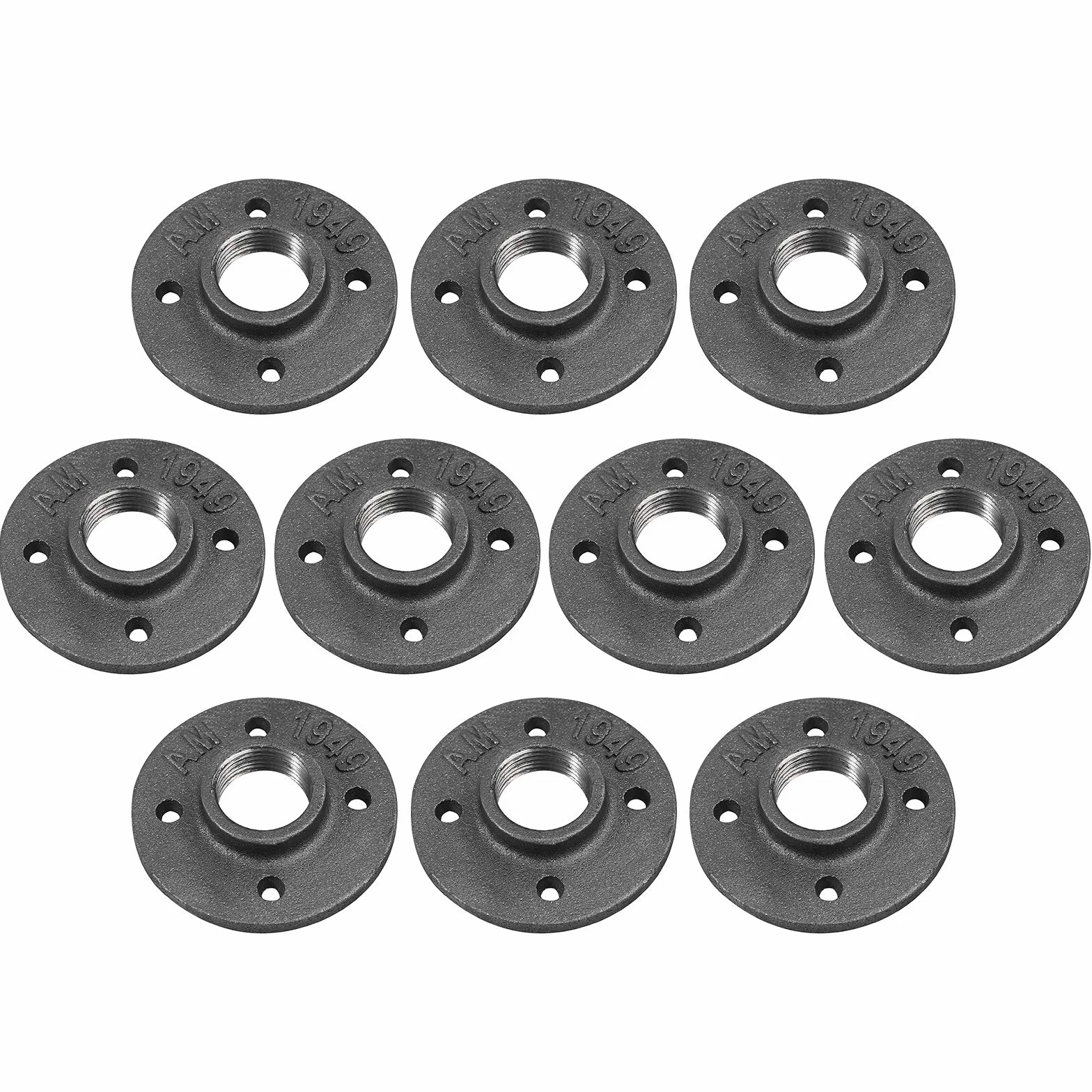 Brida Roscada BSP 1" Hierro Maleable 10 PCS Negro 30 mm