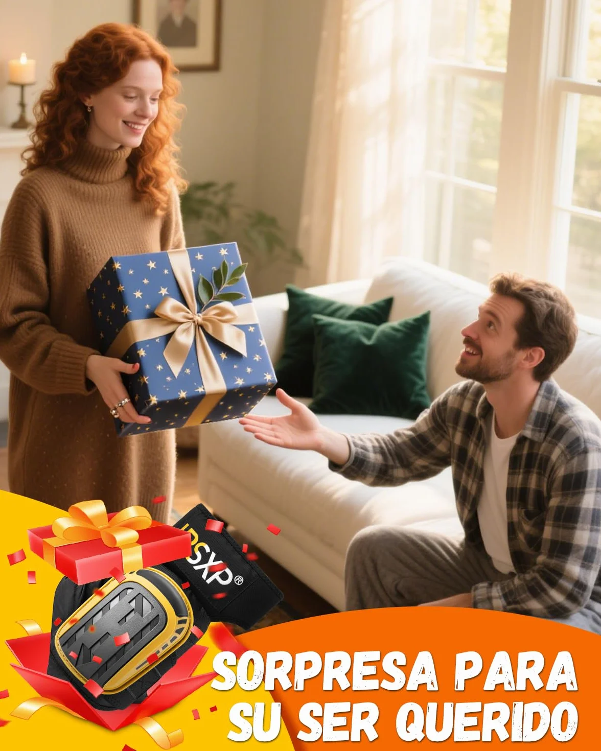 IPSXP Rodilleras de trabajo profesionales con almohadillas de gel para construcción y jardinería