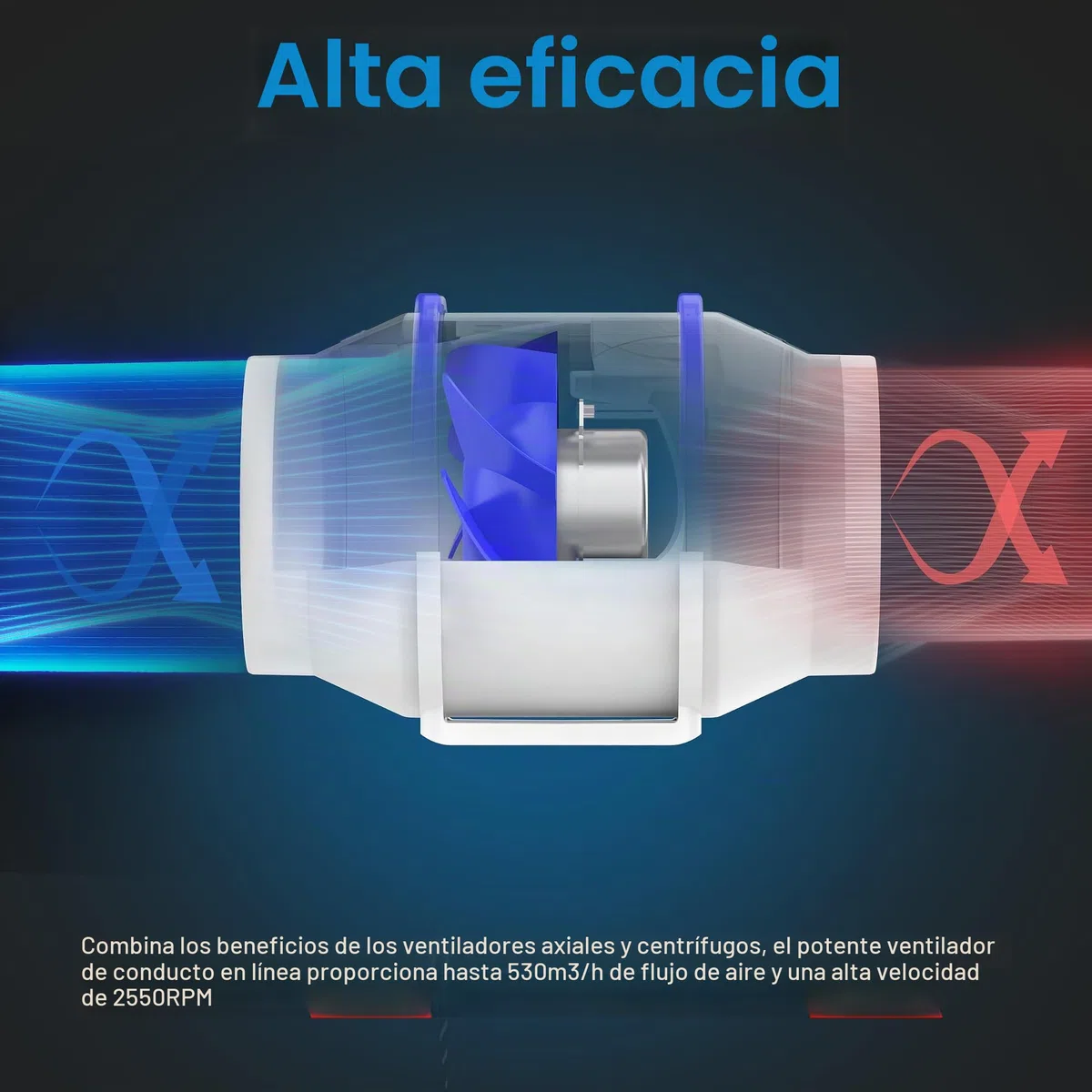 Hon&Guan - Ventilador de extractor de aire silencioso (125 mm, ventilador de conducto inteligente, con Iec Eu Plug para cuarto de baño, cocina, ático de garaje, impresoras 3D plantación