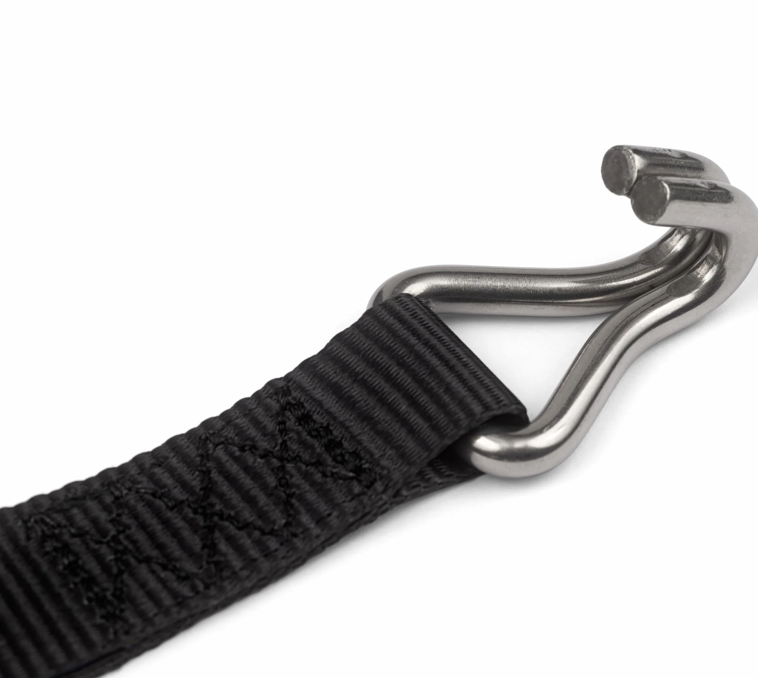 LODD - 4 Correas de Amarre de 6M en Acero Inoxidable, Ganchos Doble J de Acero Inoxidable, con Maleta de Transporte - Ideal para Lonas de Piscina