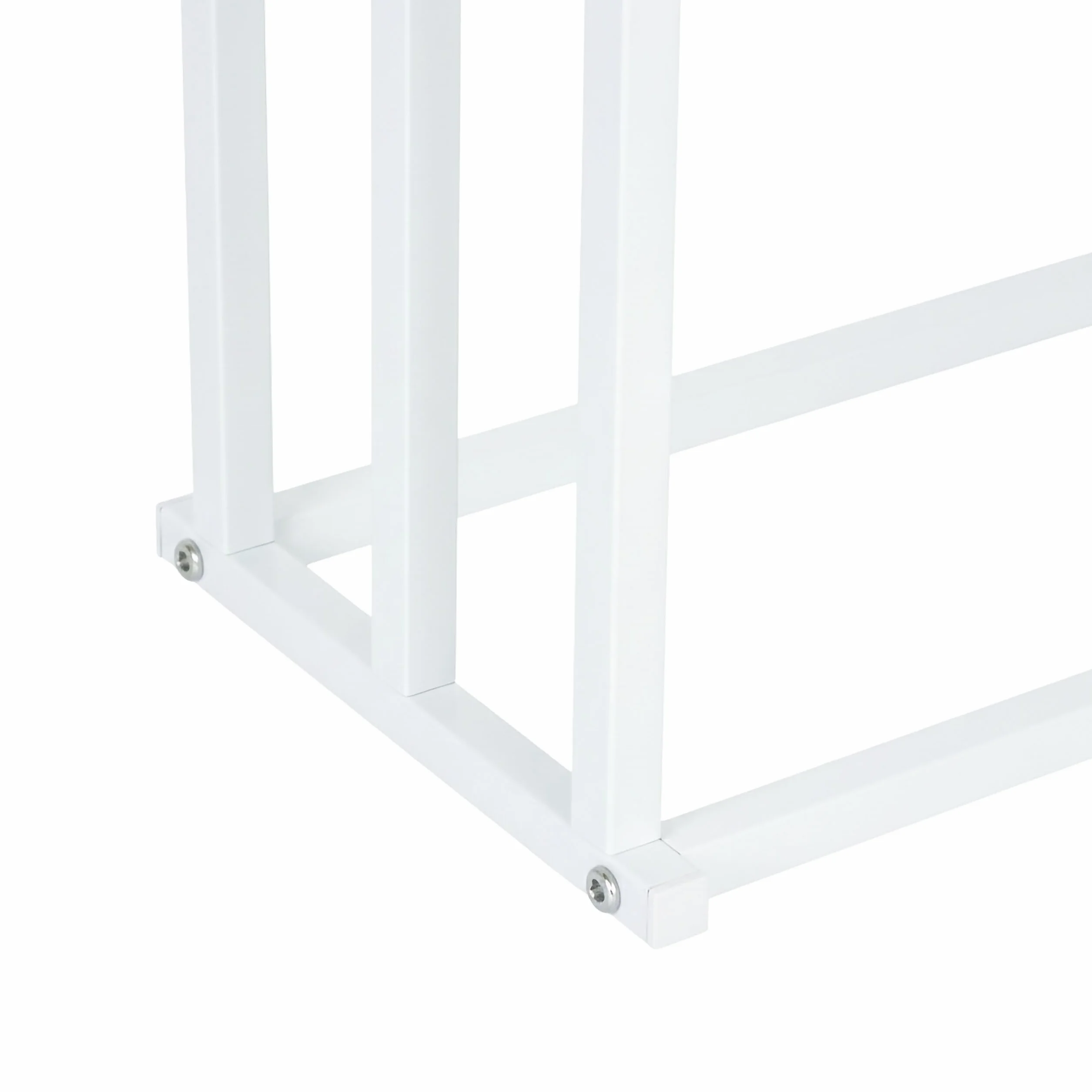 Relaxdays Toallero de Pie, 86x44x21 cm, Portatoallas Metálico, Colgador Toallas, 3 Barras Efecto Madera, Blanco/Natural