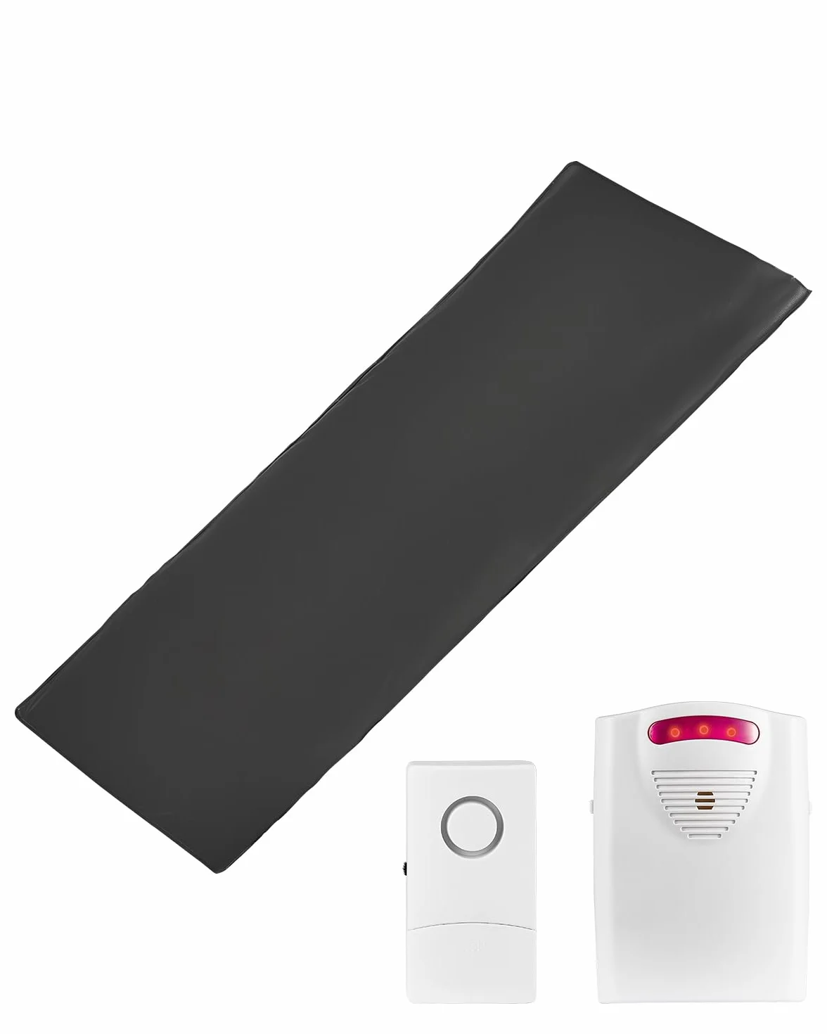 VEVOR Sistema de Alarma de Cama a Adultos Mayores 35,6 x 76 cm Almohadilla de Sensor de Cama Inalámbrica con Buscapersonas Almohadilla de Prevención de Caídas para Hogar, Centro Rehabilitación