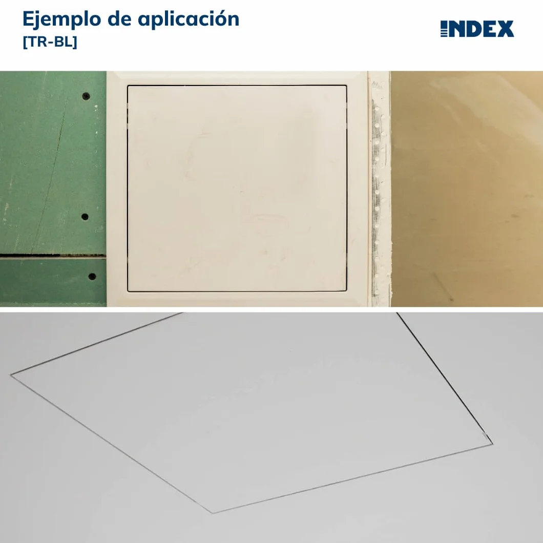 Trampillas de resgitro para placa de yeso laminado Lacada blanca (RAL 9016) - MEDIDA: 300 x 300 - Unid: 1