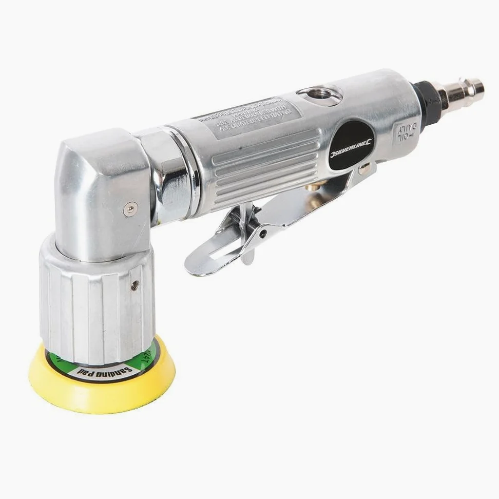 Silverline Tools 672976 - Lijadora angular neumática (50 mm) color plata