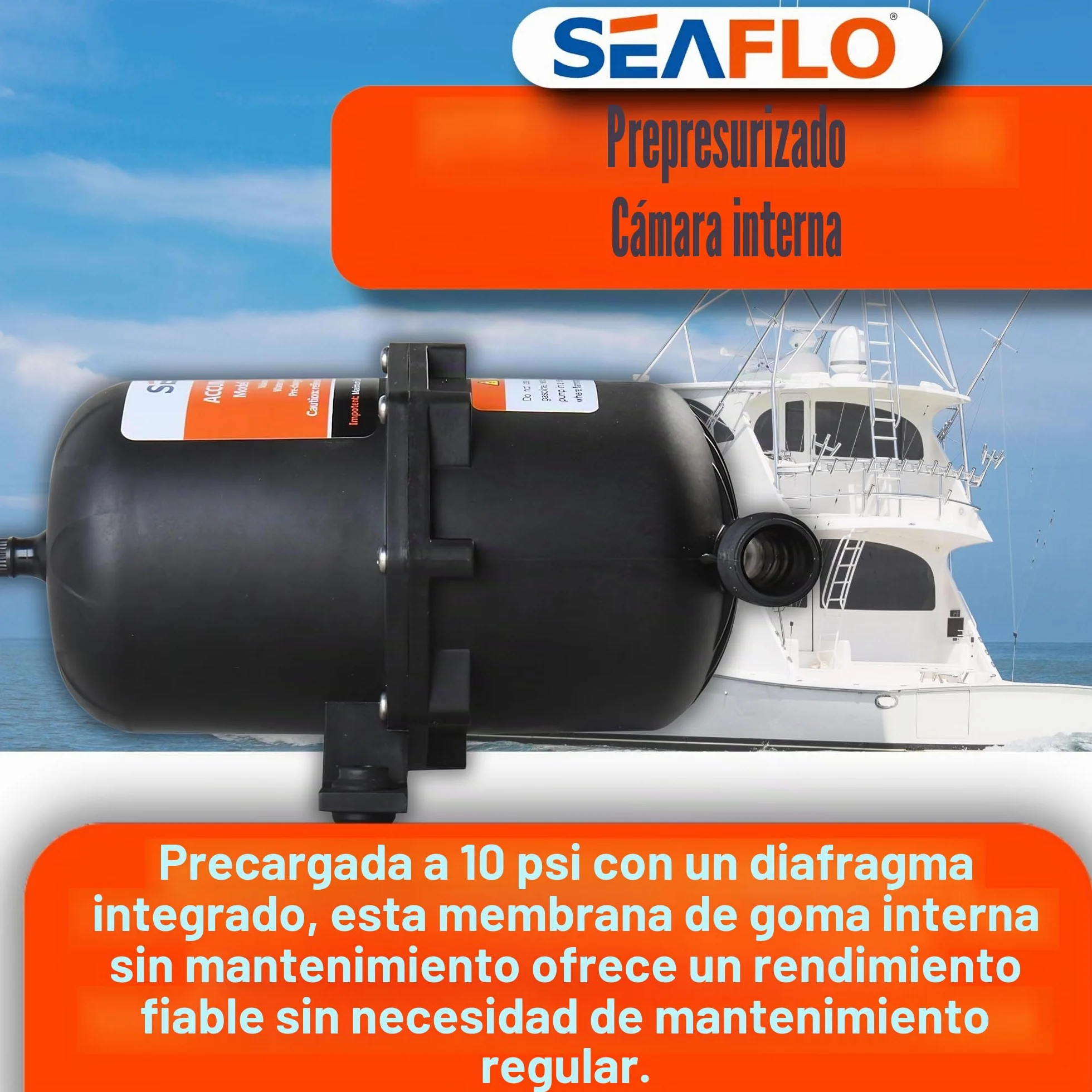 Seaflo - Tanque acumulador presurizado 0.75/1.0 litros