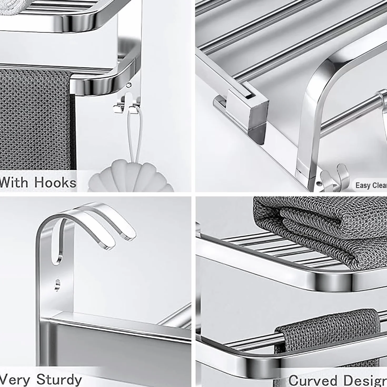Soporte Toallero Baño Sin Taladro Acero Inoxidable Adhesivo Kit