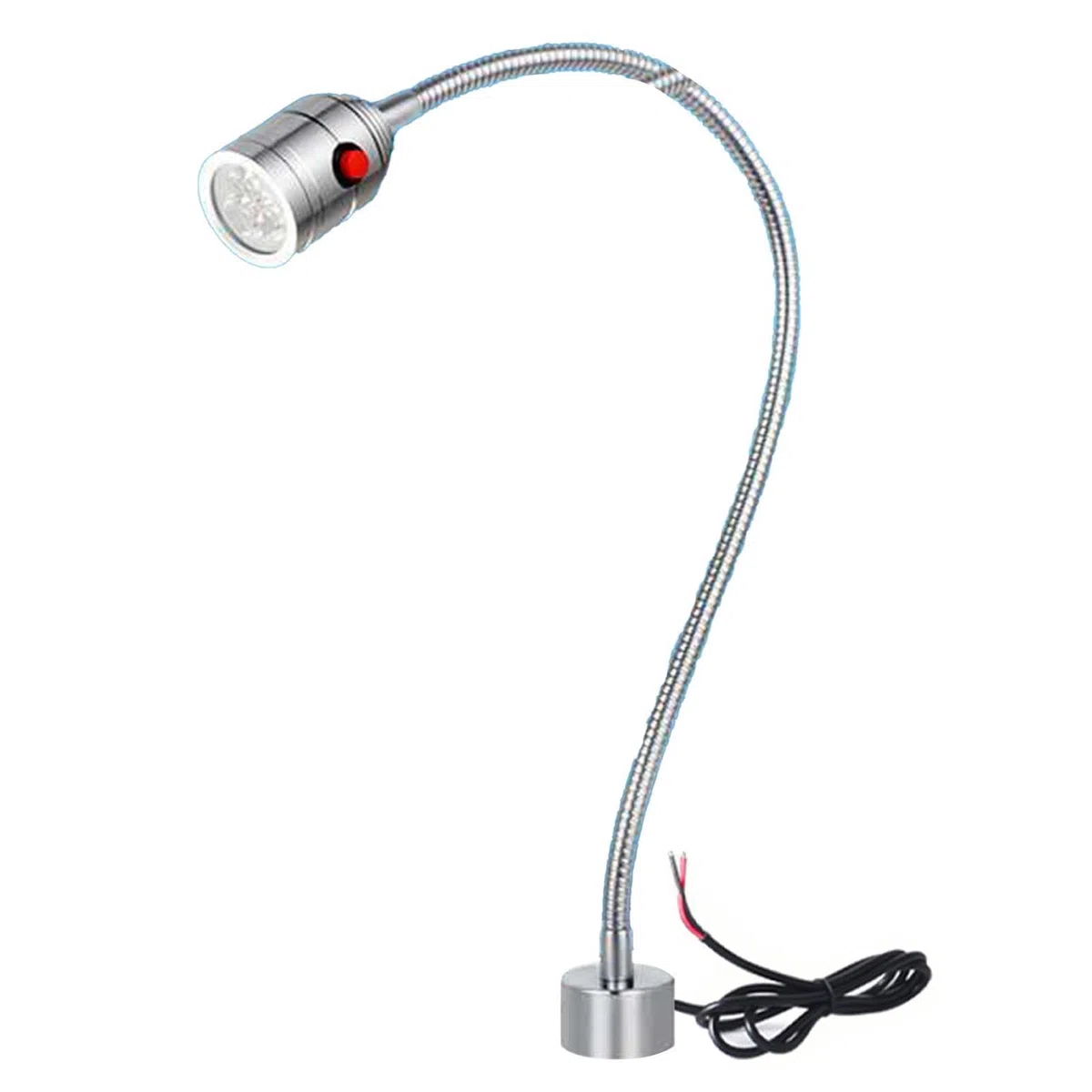 Luz de Trabajo Magnética, Luz de Máquina LED con Cuello de Cisne Flexible y Base Magnética, Luz de Trabajo LED 5W 24V Lámpara de Herramientas de Taller para Torno, Banco de