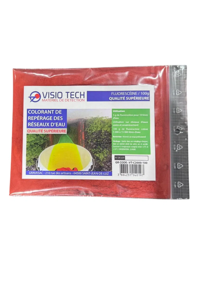 Fluoresceína, 100 g, polvo soluble en agua