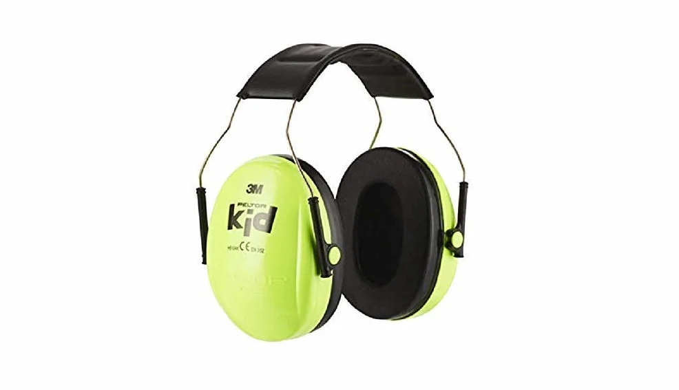 3M Peltor H510AK Orejeras para niños protección auditiva 87-98 dB SNR 27 dB verde neón