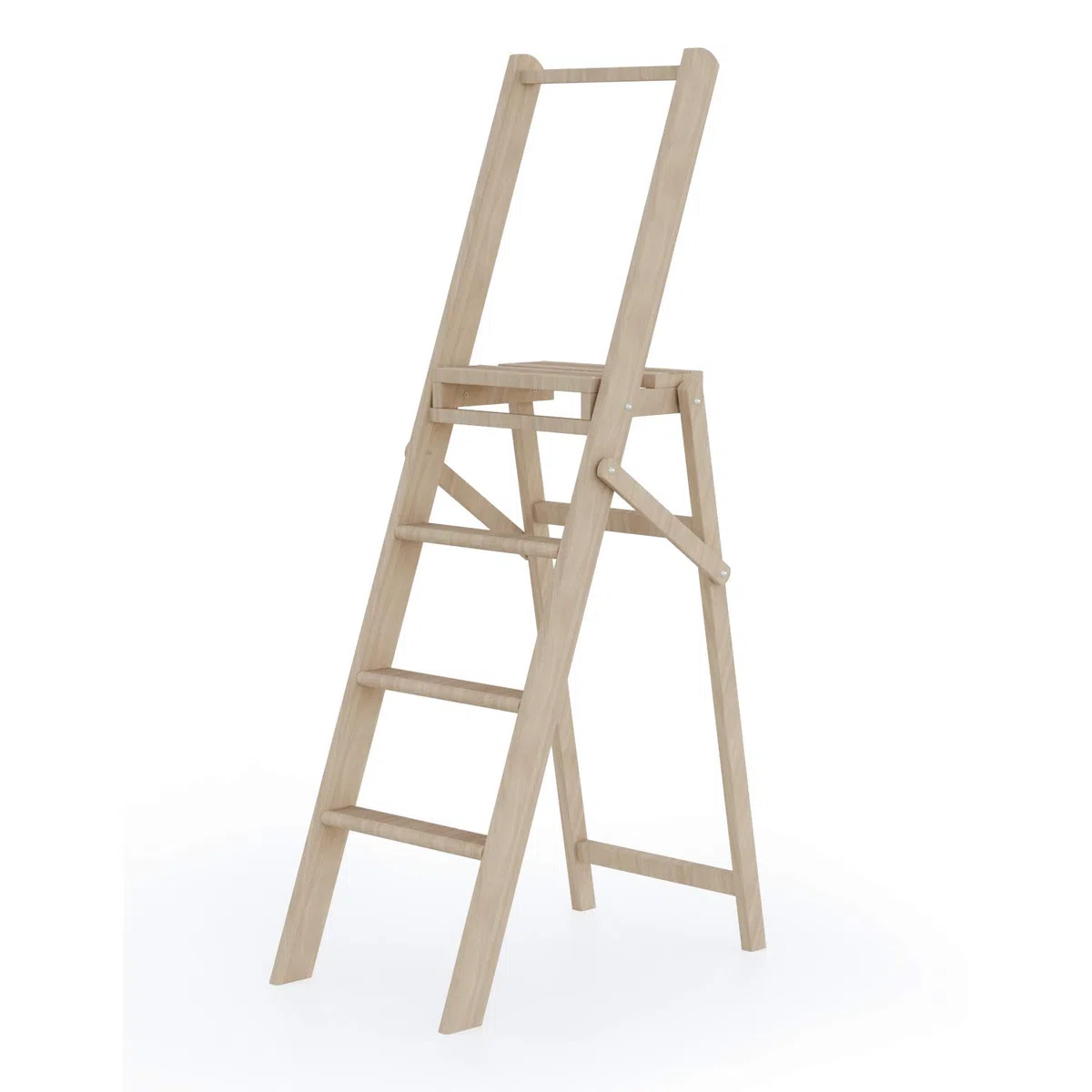 Colombo 8003186104502 Escalera de Madera, 4 gradini