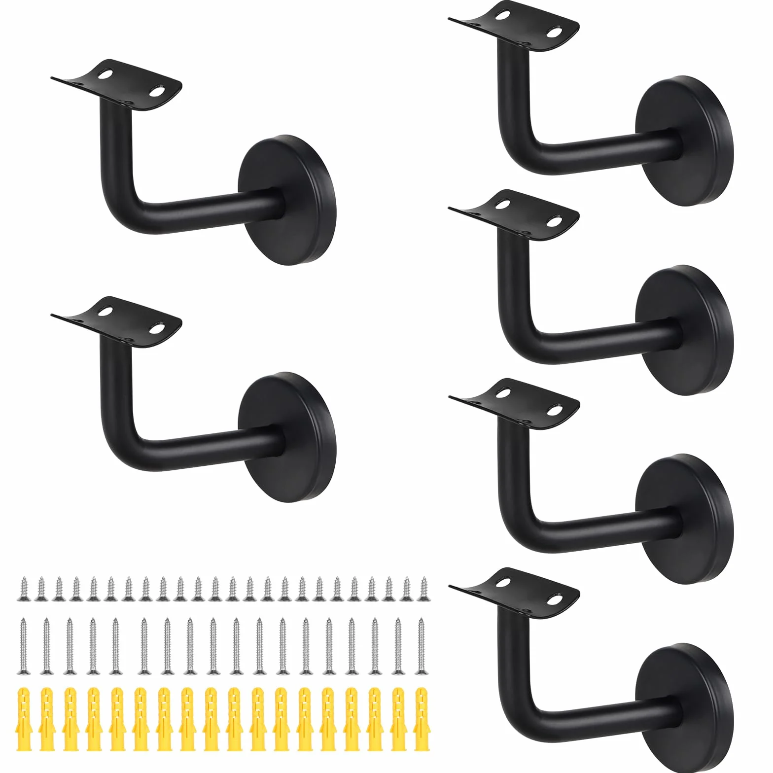 Soporte pasamanos inox pared barandilla escalera interior loft Curva 6 Pz