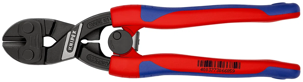 KNIPEX CoBolt Cortabulones compacto con cartulinas autoservicio con fundas esbeltas en dos componentes 200 mm, 71 12 200 SB