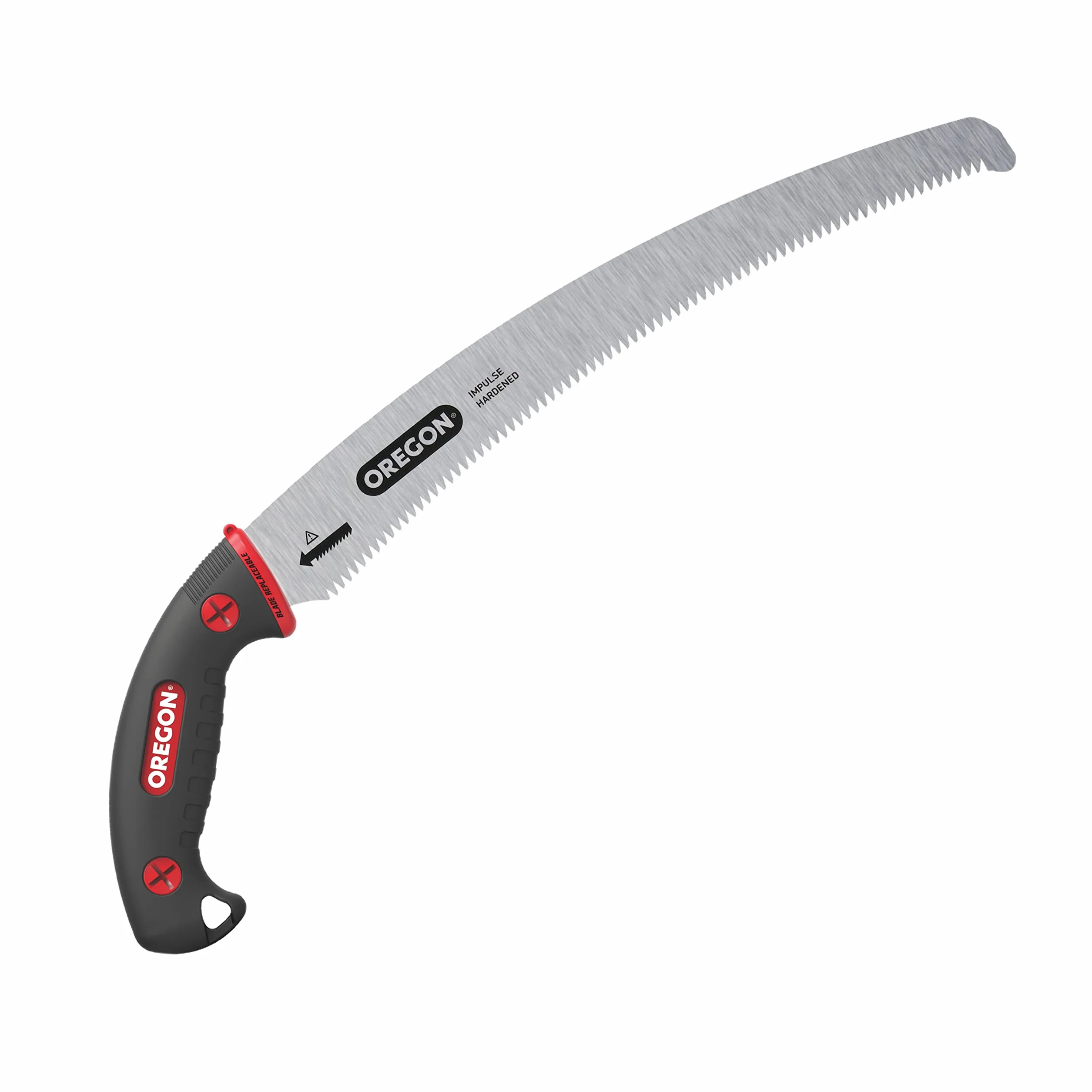 Oregon Sierra Manual Curvada de 13", Acero Japonés Alto en Carbono, Herramienta Inoxidable para Podar, Talar y Cortar, Hoja Curvada con Funda de Seguridad (600136)