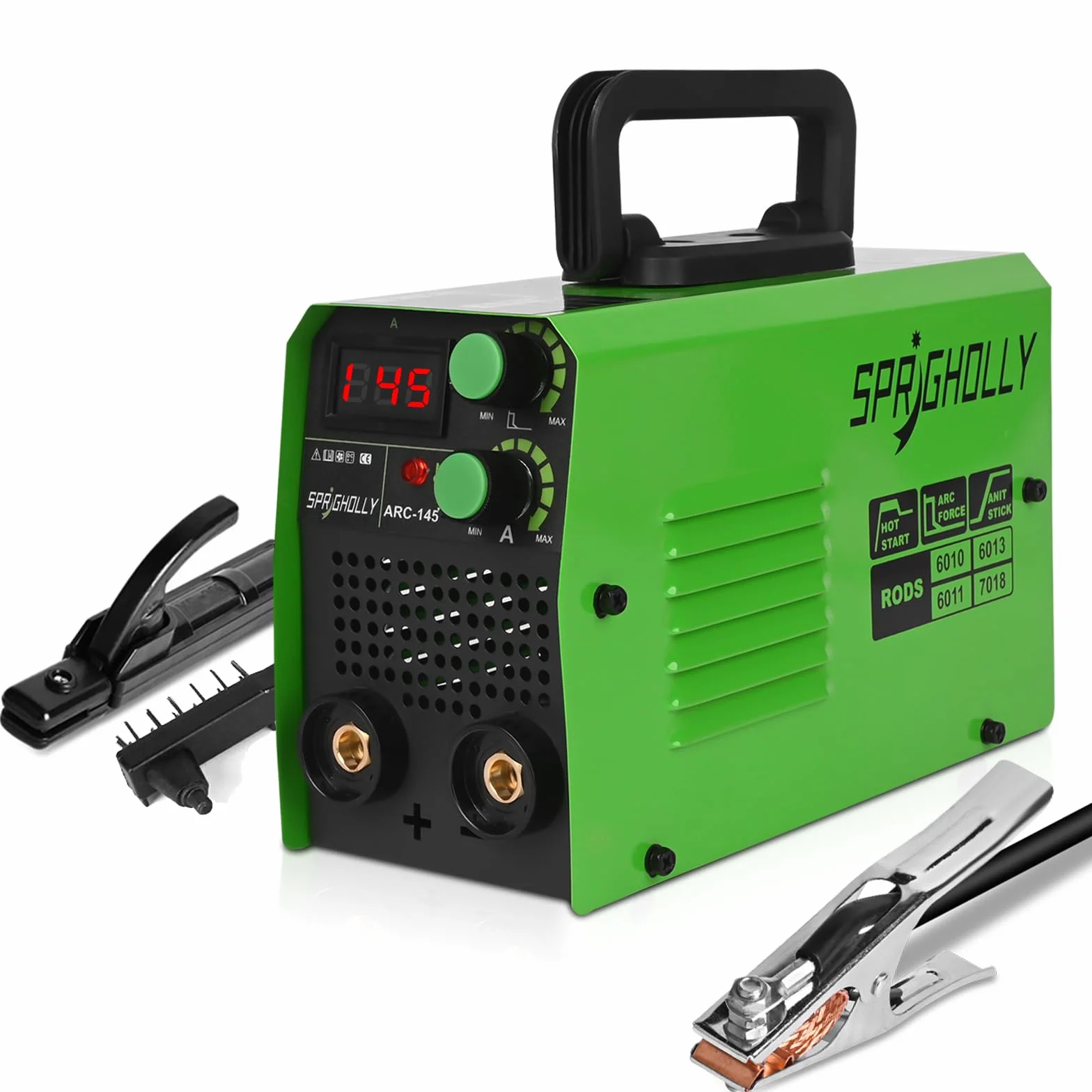 Mini Soldador Inversor 2 en 1, Arc Lift TIG con 145 amperios, tecnología IGBT, pantalla digital LED, arranque caliente antiadherente, maquina de soldar electrodo ARC-145