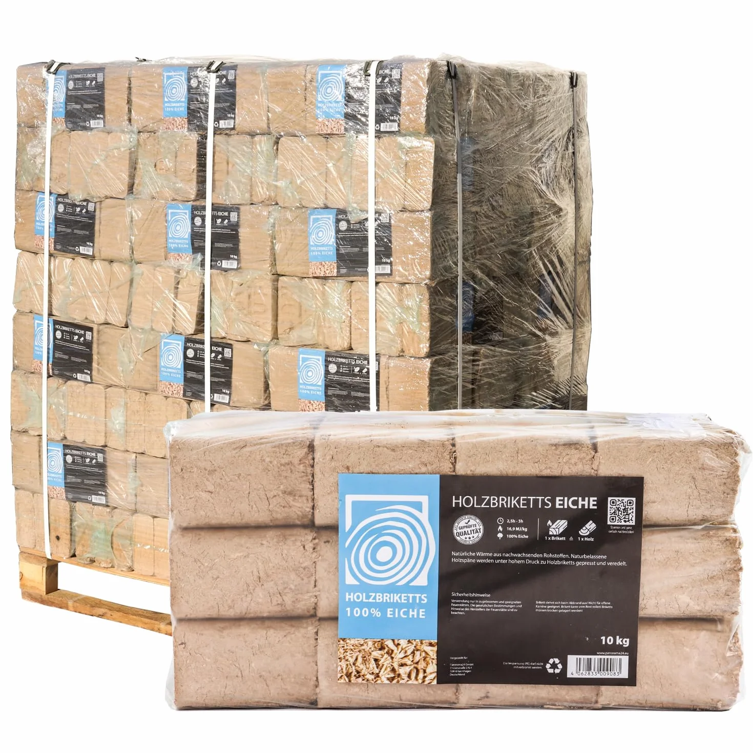 Briquetas de madera RUF roble, 60 kg, leña, chimenea, estufa, briqueta, carbón, calefacción de madera