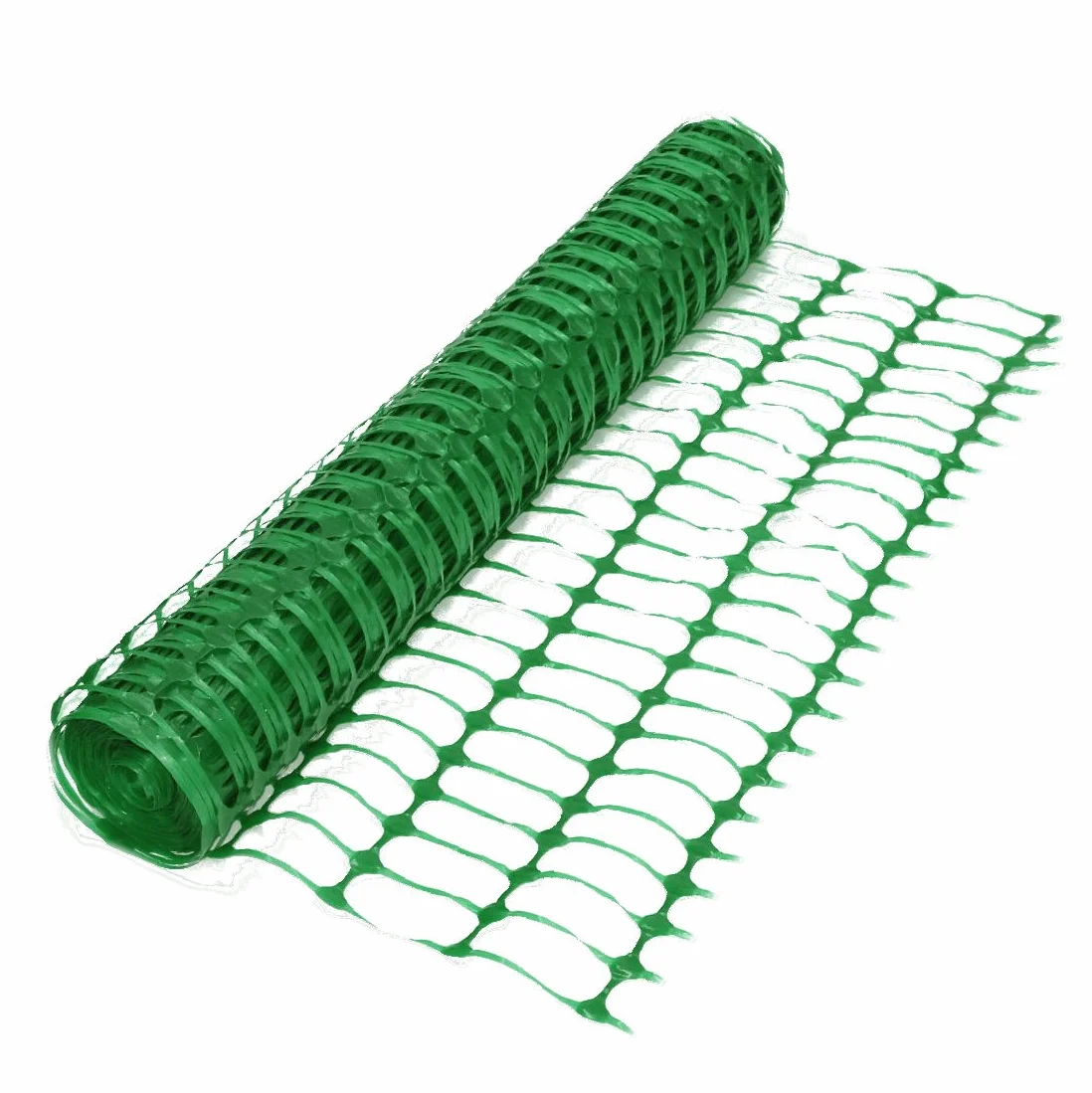 Malla de seguridad plástica estándar 50 m, color verde valla de barrera