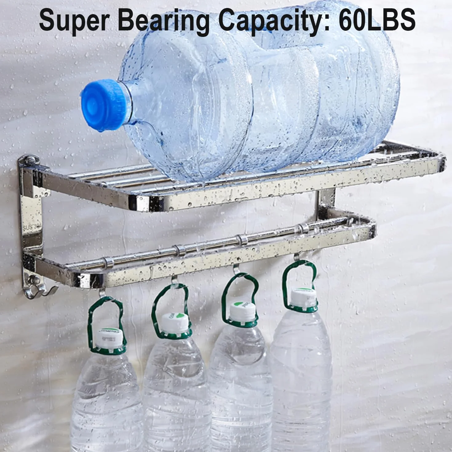 Soporte Toallero Baño Sin Taladro Acero Inoxidable Adhesivo Kit