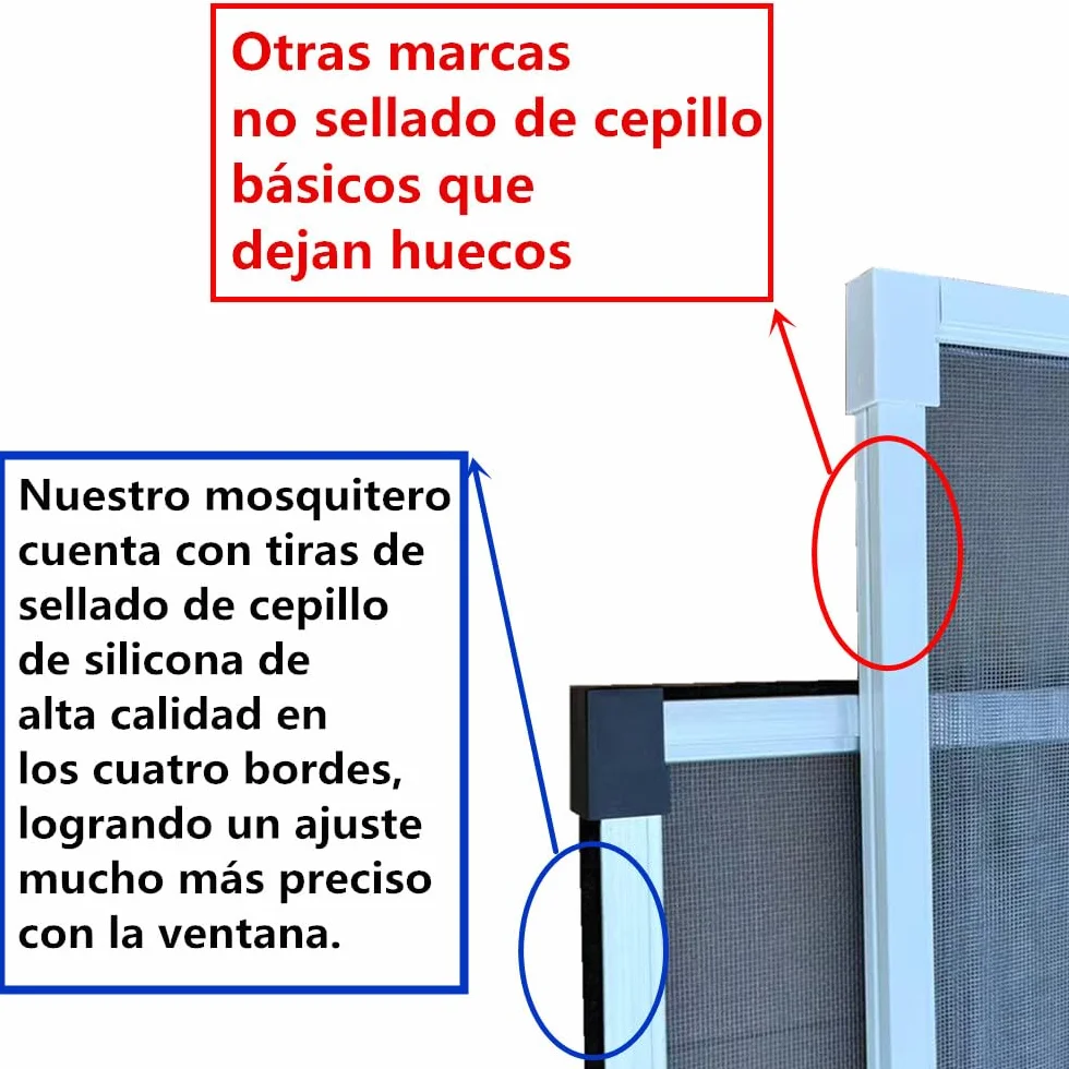 Mosquitero Extensible Aluminio 100-192 cm x 70 cm Ajustable Protección Insectos