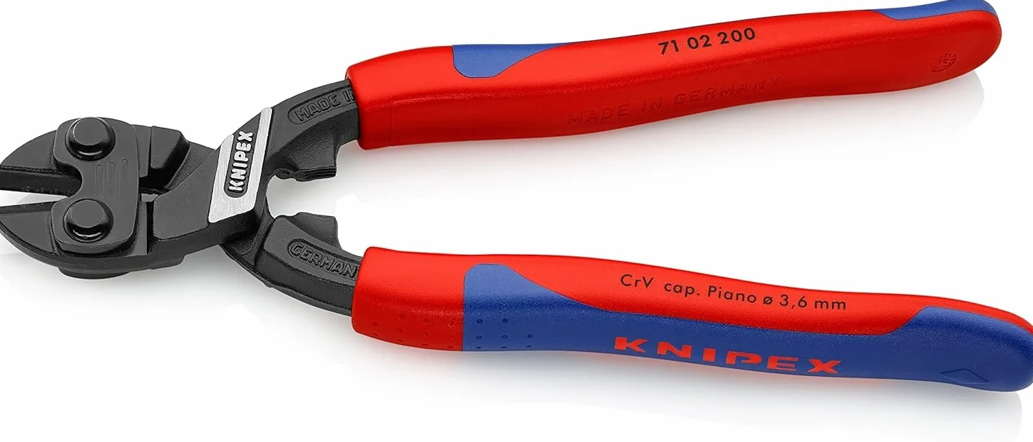 KNIPEX CoBolt Cortabulones compacto con fundas esbeltas en dos componentes 200 mm, 71 02 200