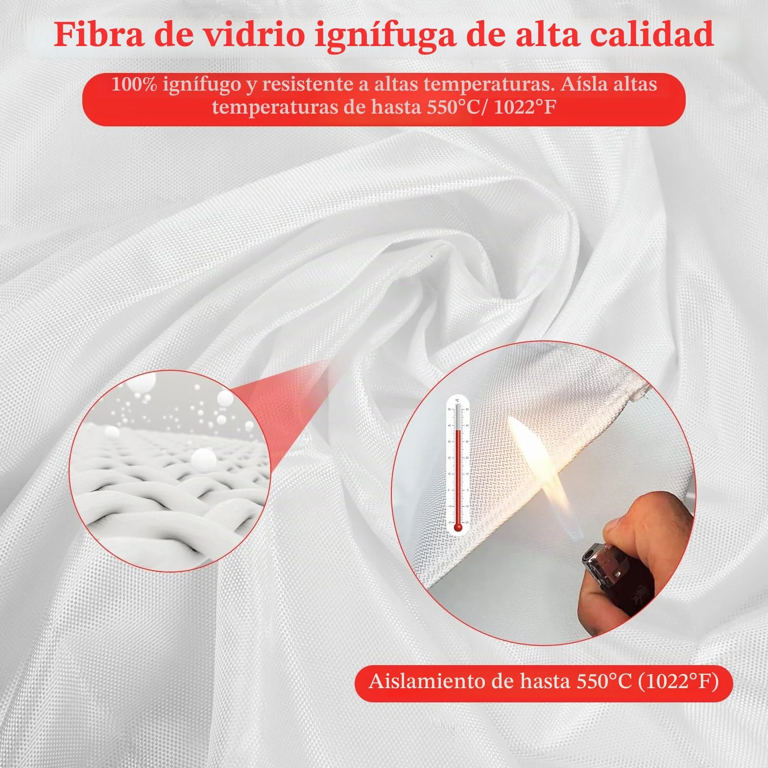 4 Piezas Manta Ignífuga, 1m x 1m Manta de Fuego de Fibra de Vidrio, Manta de Emergencia contra Incendios, Manta contra Incendios, Manta Ignífuga de Emergencia para Casa Cocina