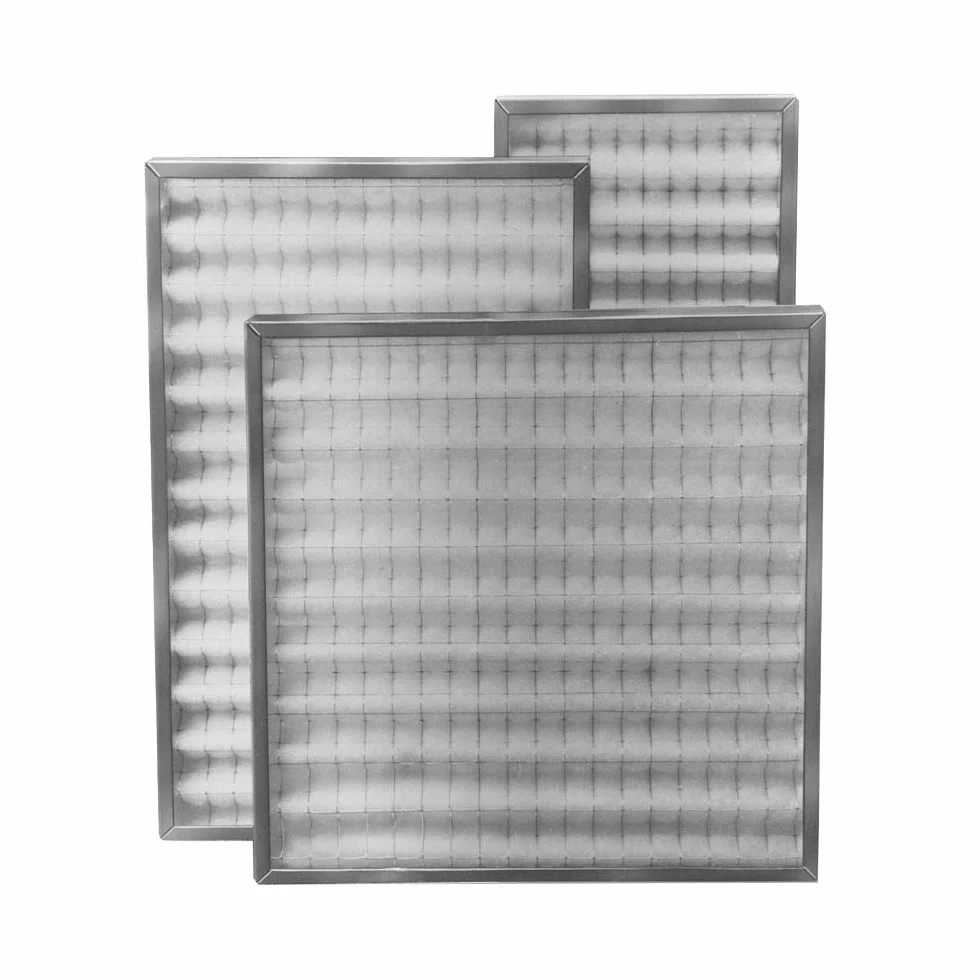 Filtro celda ondulada sintética doble red acero grosor 48 mm 500x625