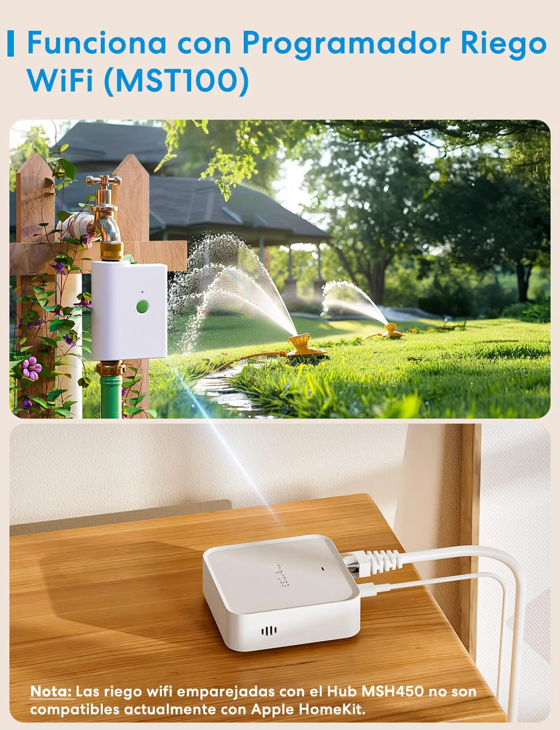 Meross Smart Hub Matter MSH450 | Alarma 110dB & Puerto Ethernet | Soporta Detector Humo, Sensores (Puerta/Ventana, Fugas Agua, Temp/Humedad) - Compatibile con Apple HomeKit, Alexa y Google Home
