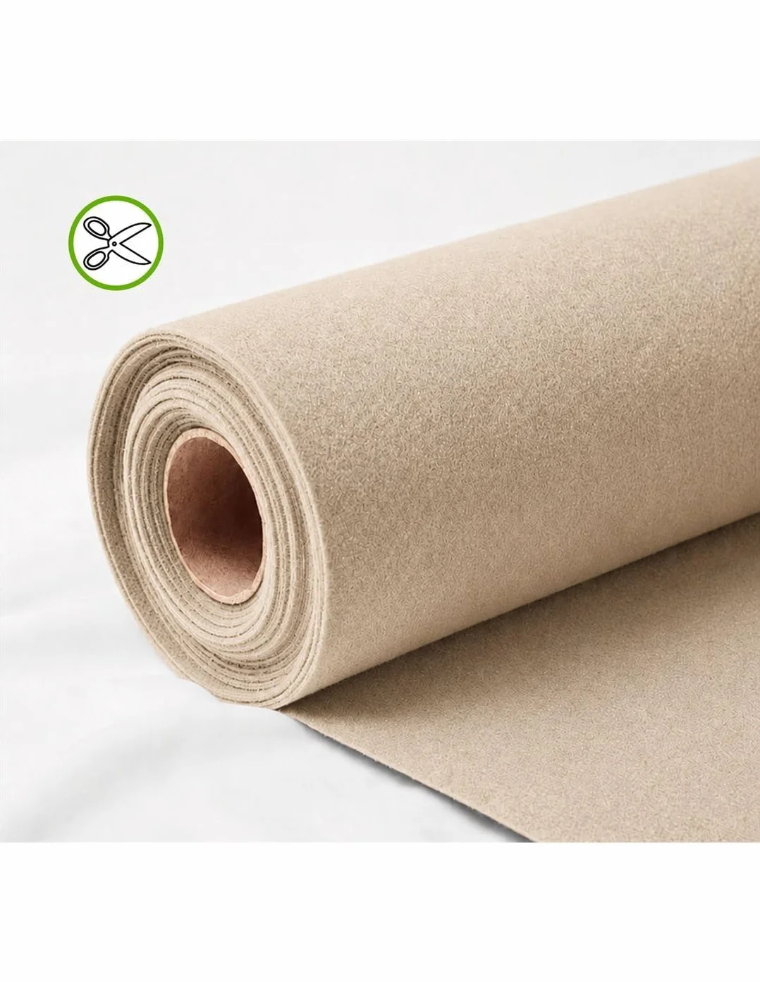 Jardin202 - Moqueta Ferial 1m de Ancho | Fieltro punzonado a Medida | Alfombra para Eventos y ferias | 1 Metro (Ancho) x 5 Metros (Largo) (27 - Beige)