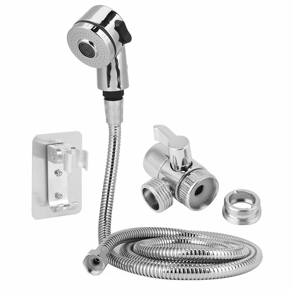 Rociador de manguera de fregadero Kit de lavado de cabello Adaptador de grifo de ducha manual