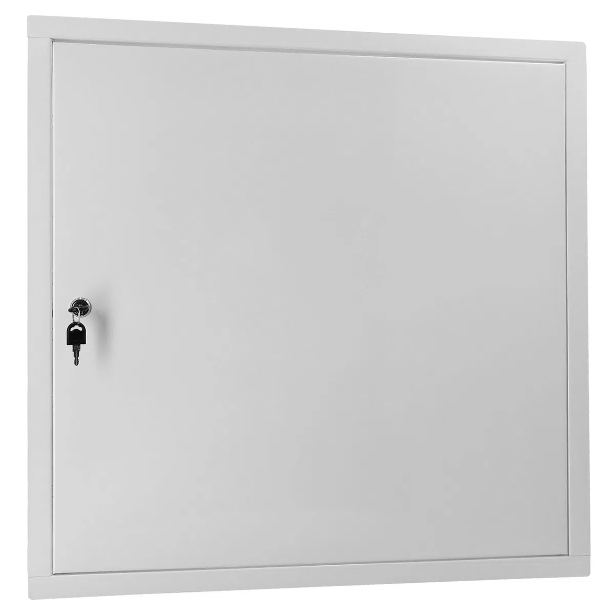 KOTARBAU® Tapa de inspección 60 x 60 cm, de yeso, puerta de inspección con cerradura de llave, caja de seguridad, empotrada, tapa de inspección de acero galvanizado, yeso, puerta de mantenimiento