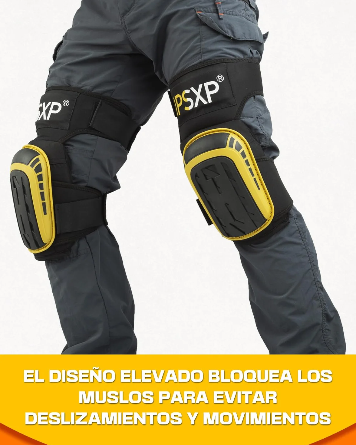 IPSXP Rodilleras de trabajo profesionales con almohadillas de gel para construcción y jardinería