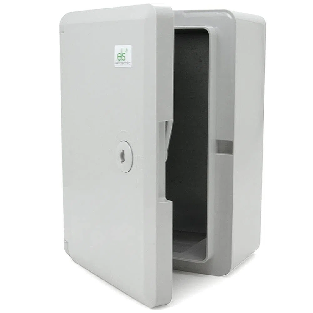 ELS Elektrotechnika Armario de distribución industrial IP65, placa de montaje galvanizada, con junta perimetral, carcasa de pared, carcasa vacía, plástico ABS, armario vacío, 220 x 310 x 140