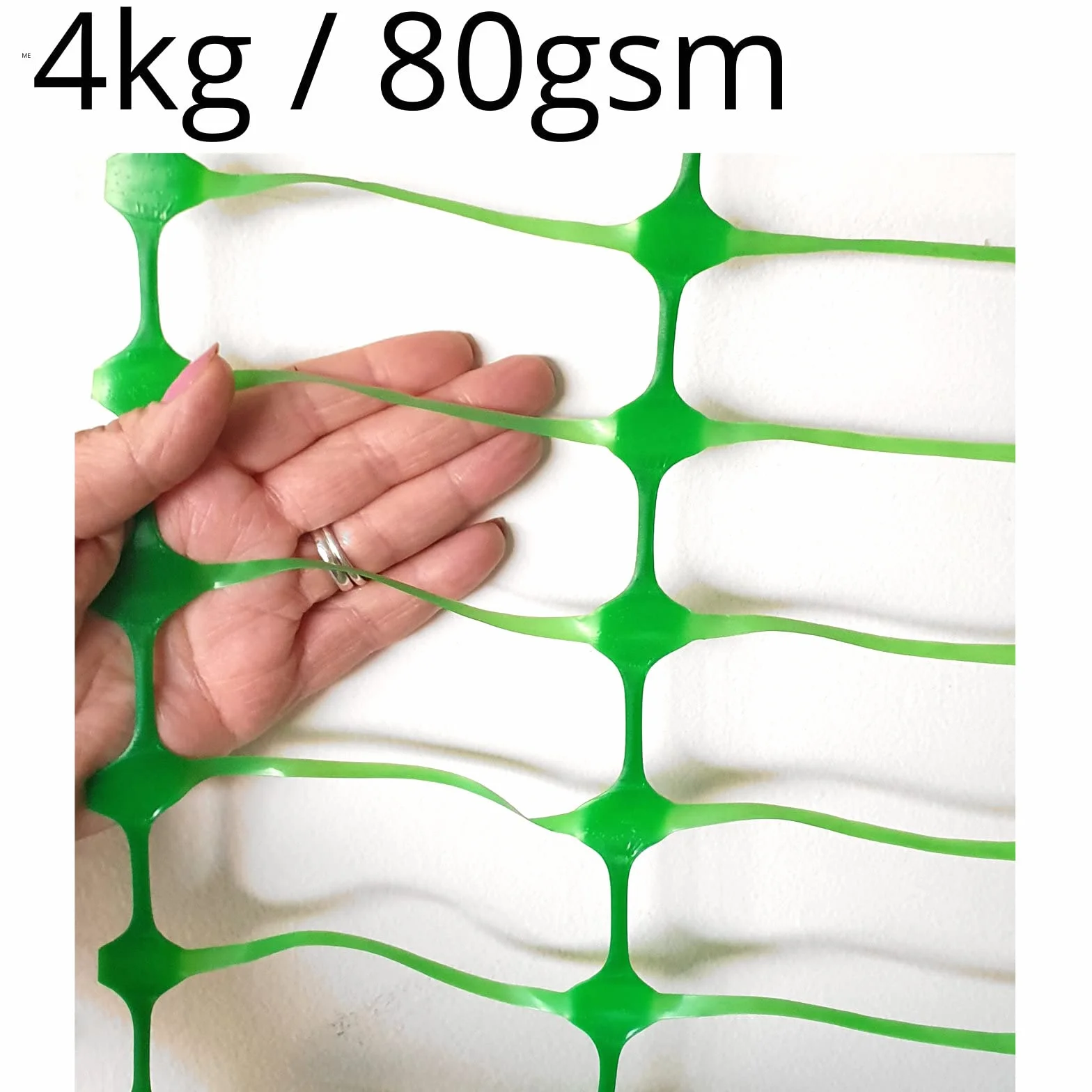Malla de seguridad plástica estándar 50 m, color verde valla de barrera
