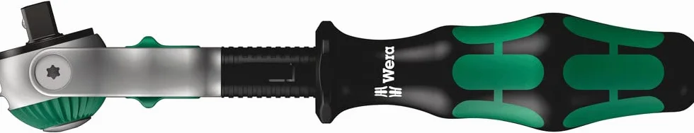 Wera, Carraca Zyklop Speed, 1/4 pulgada x 152 mm, Color Verde y Negro; Tamaño 10.2 cm