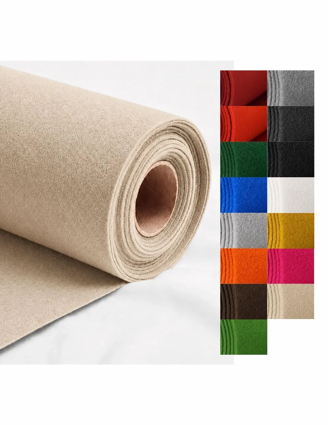 Jardin202 - Moqueta Ferial 1m de Ancho | Fieltro punzonado a Medida | Alfombra para Eventos y ferias | 1 Metro (Ancho) x 5 Metros (Largo) (27 - Beige)