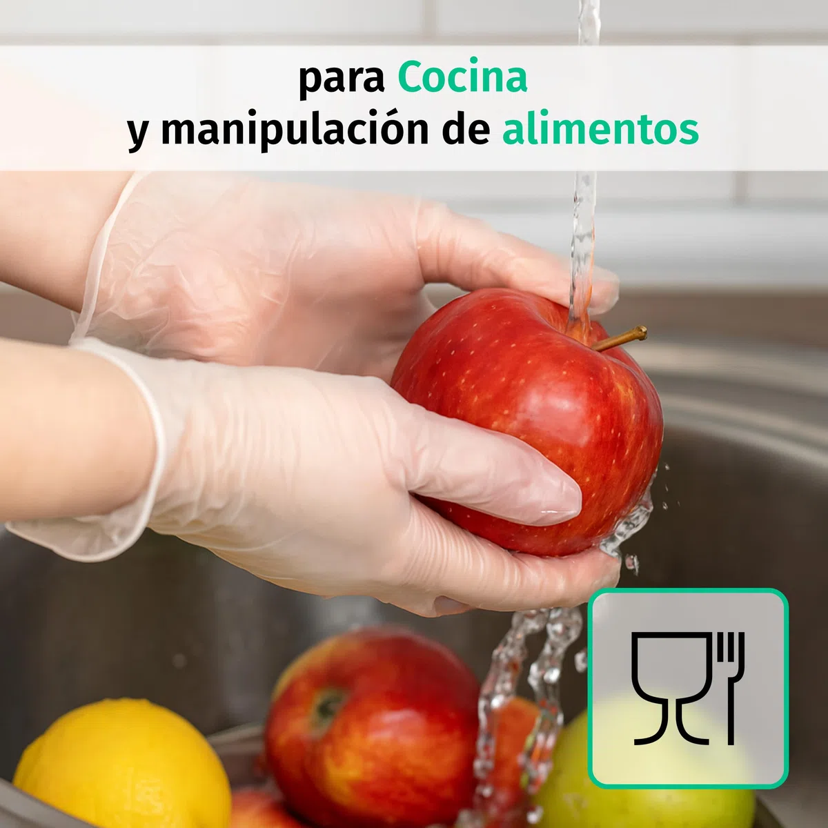 SF Guantes de vinilo desechables M transparentes – 1000 (10x100) unidades, sin polvo y sin látex, guantes desechables para limpieza, cocina y uso médico