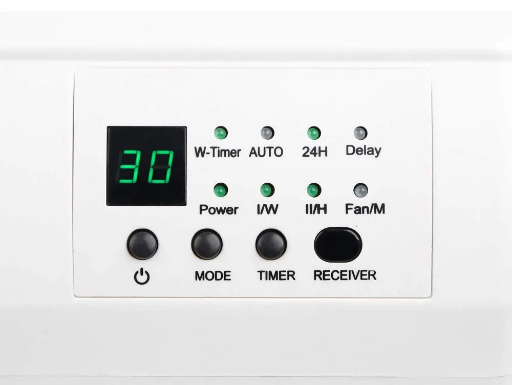 PURLIINE | Calefactor Cerámico Split de Pared 2000W, Mando a Distancia, Termostato Regulable y Diseño Moderno en Blanco